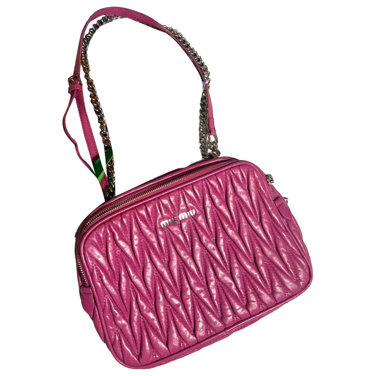 Matelassé leather handbag