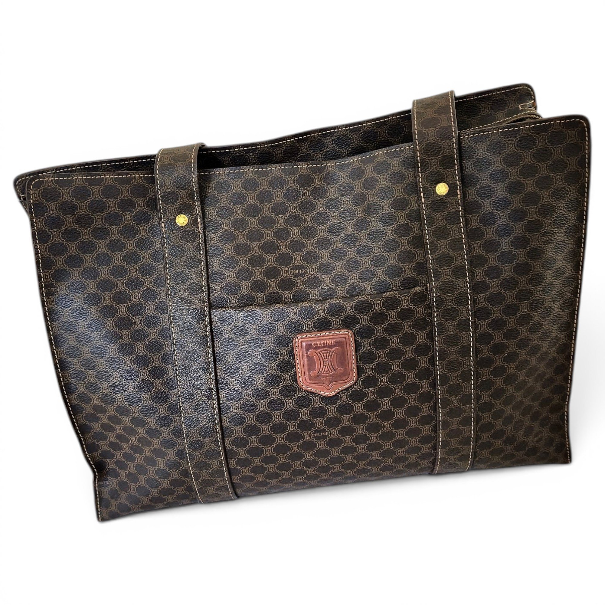 Cabas Horizotal leather tote