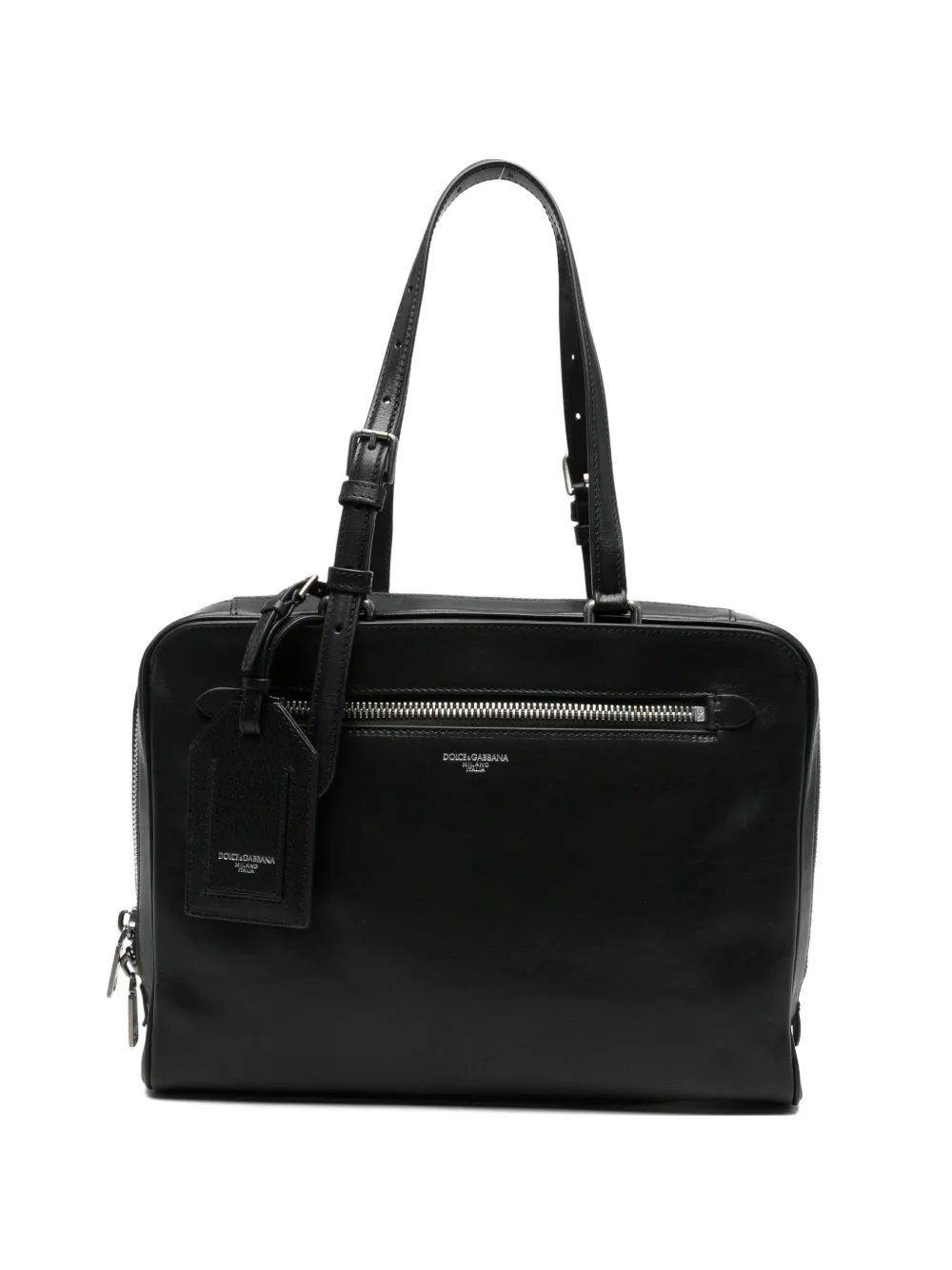 zip-fastening tote bag