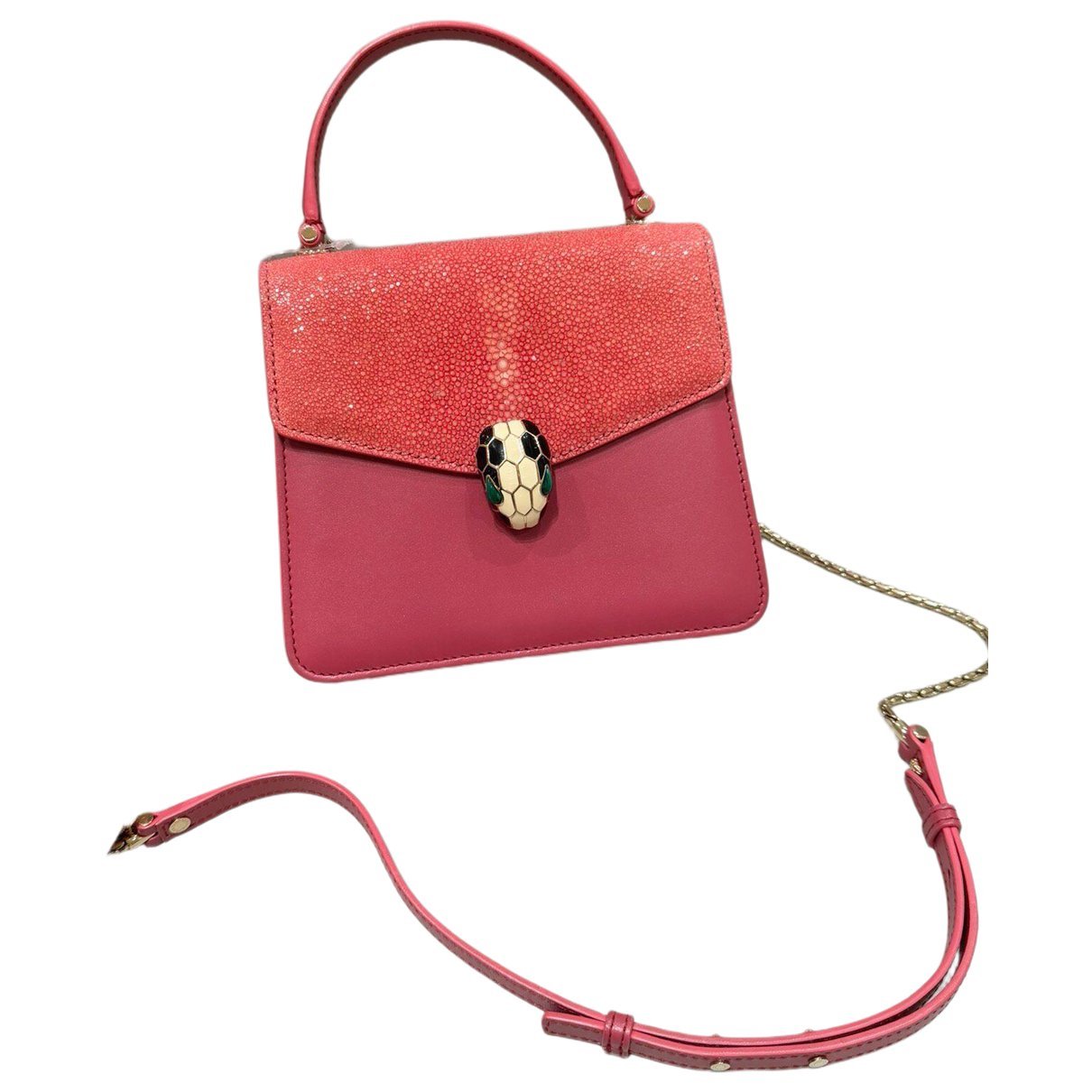 Serpenti leather handbag