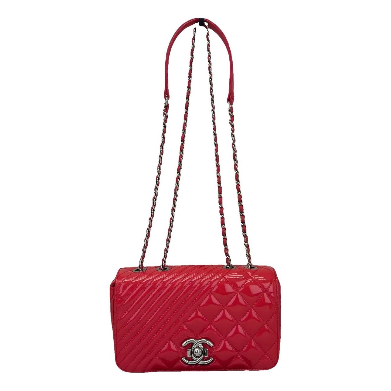 Patent leather handbag