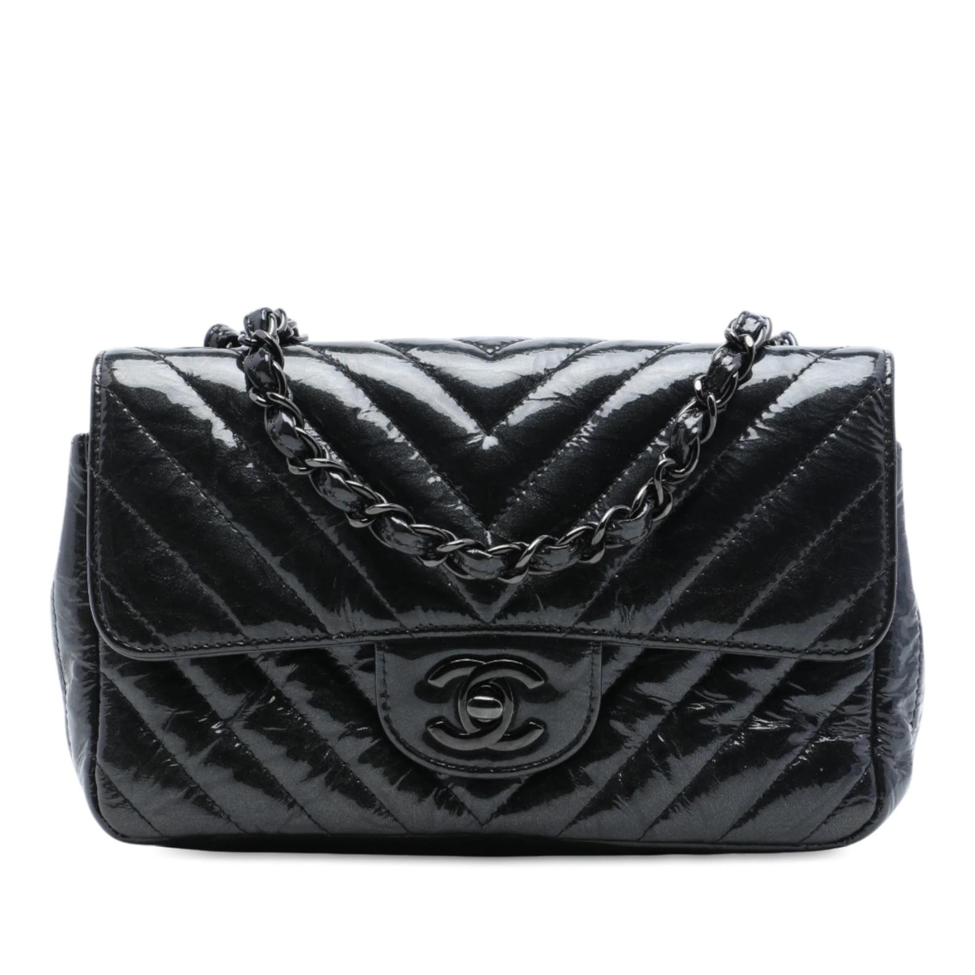 Patent leather handbag