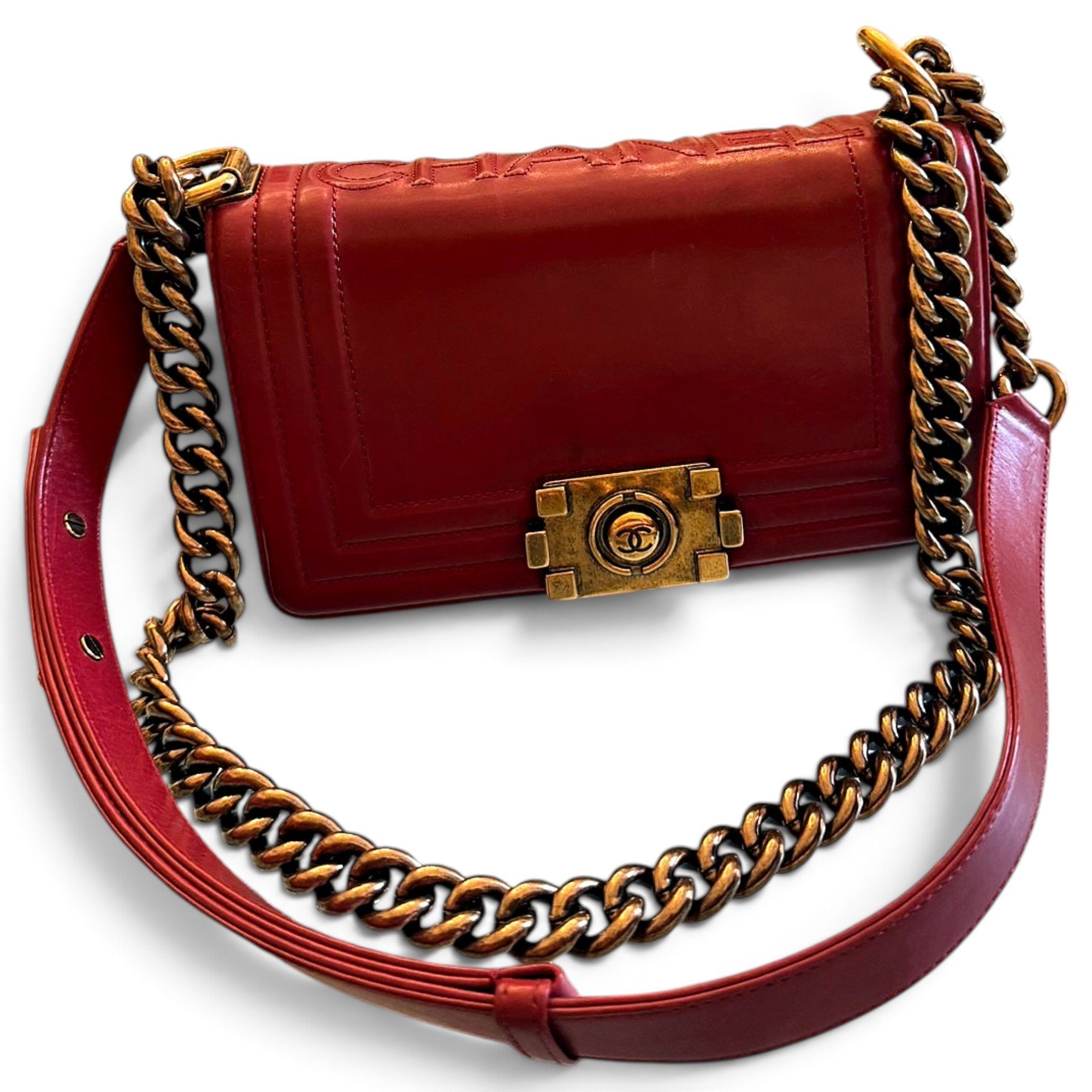 Boy leather tote