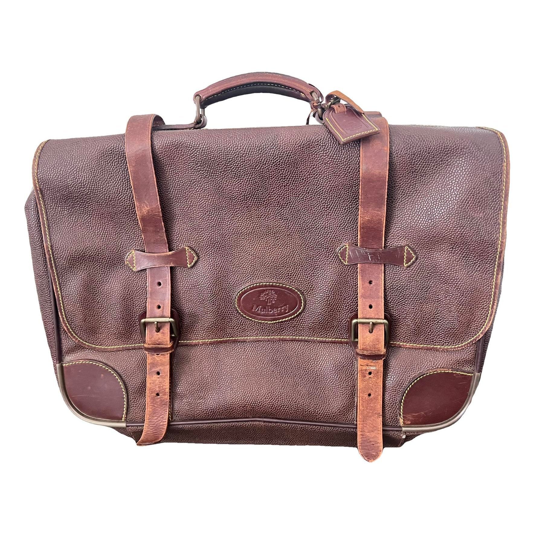 Leather travel bag