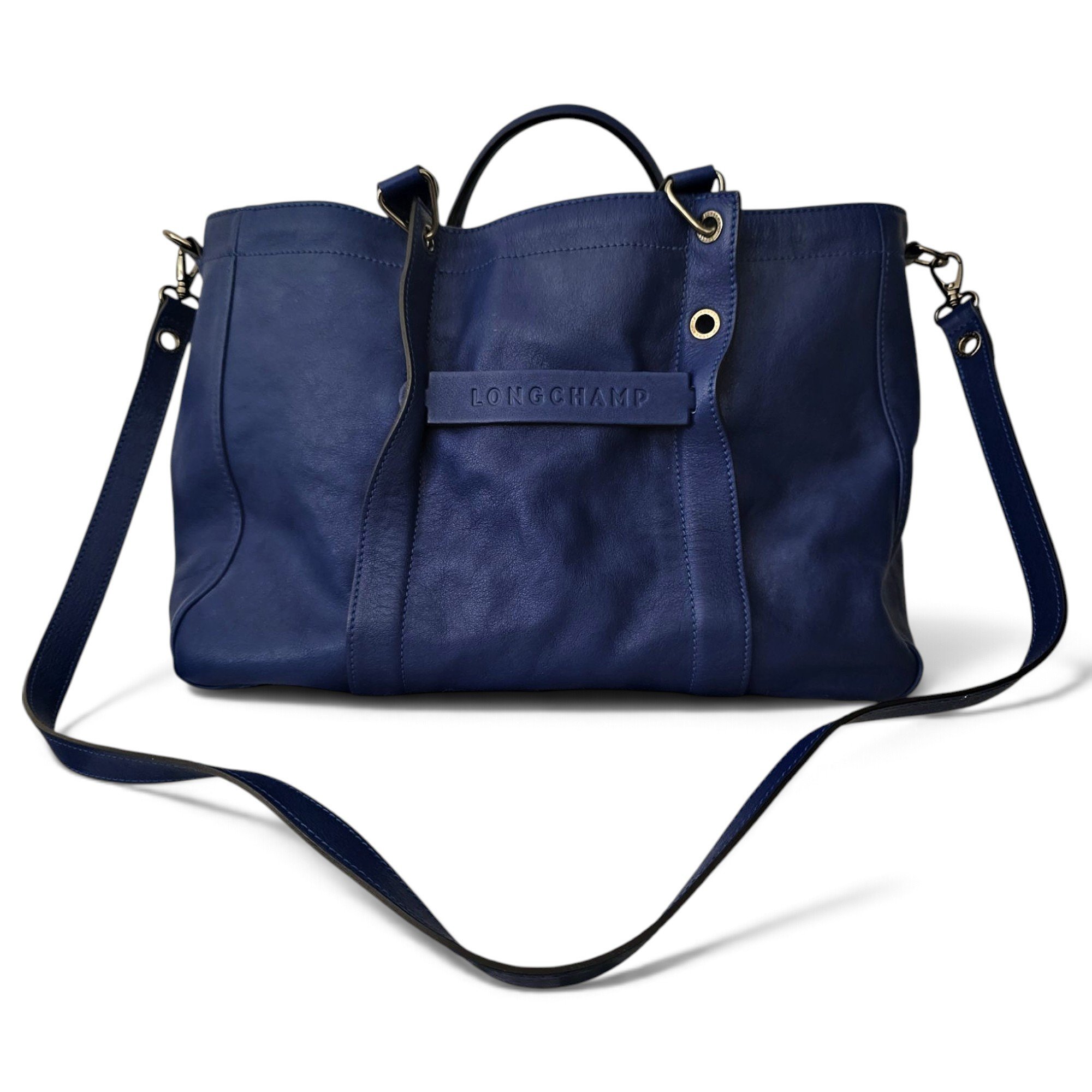 3D leather tote