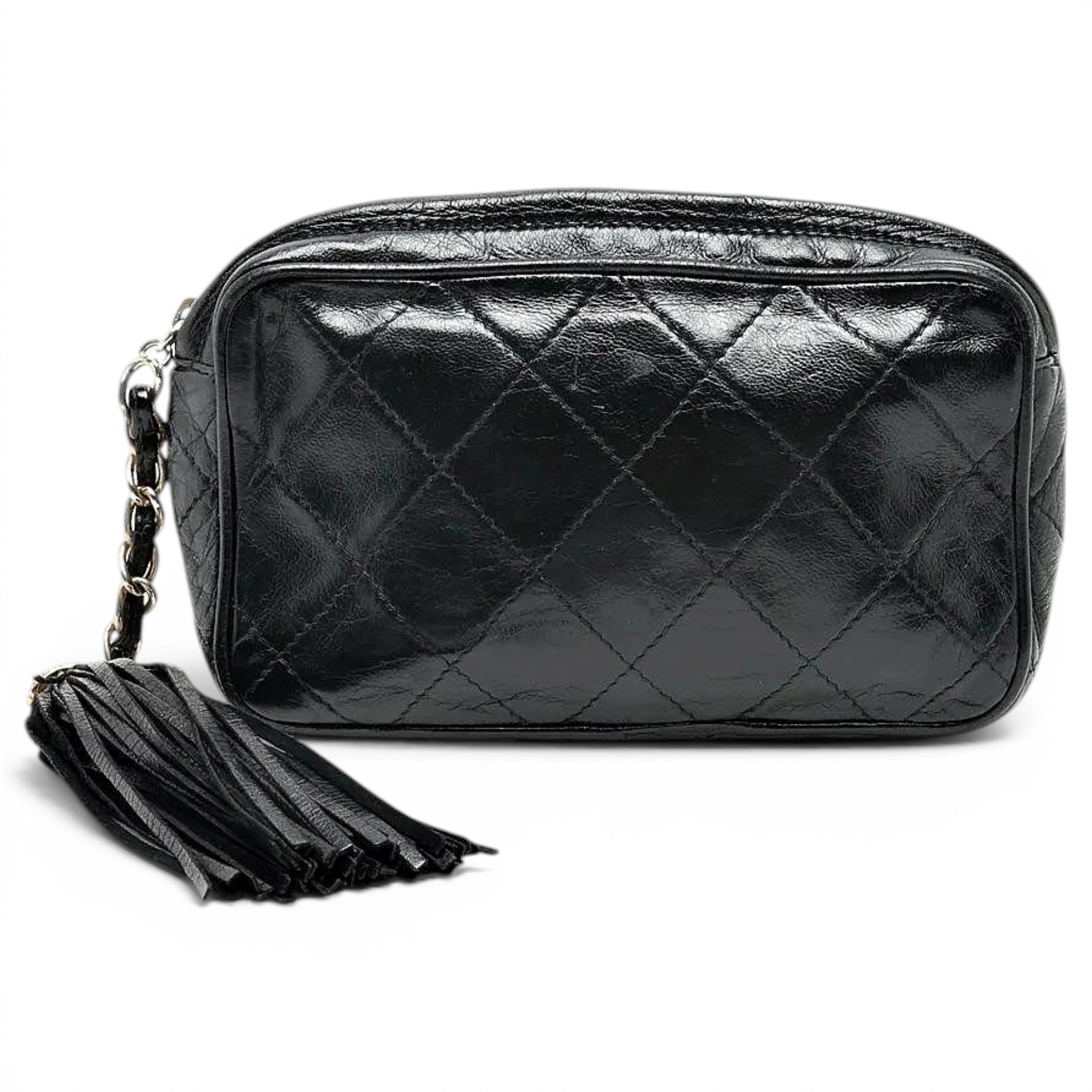 Leather clutch bag