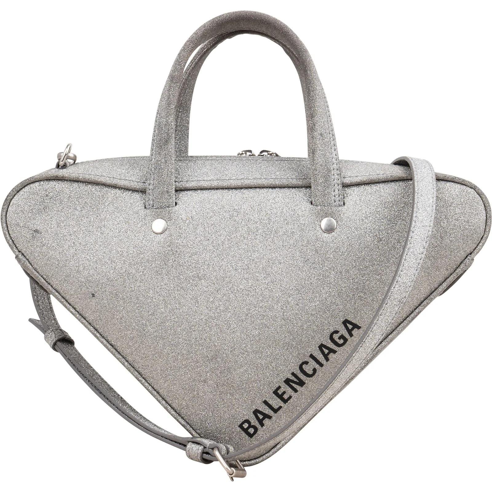 Triangle leather handbag