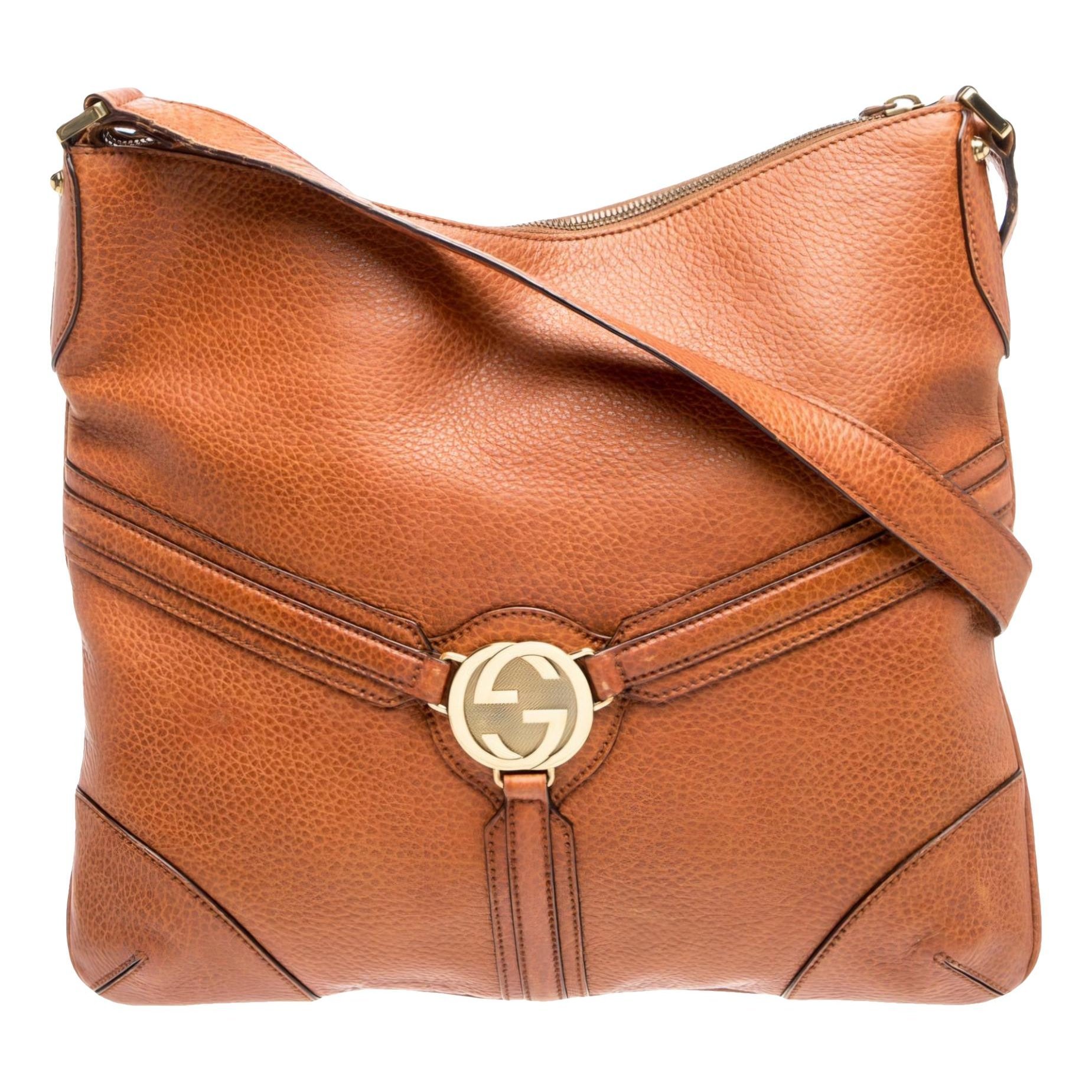 Interlocking leather bag