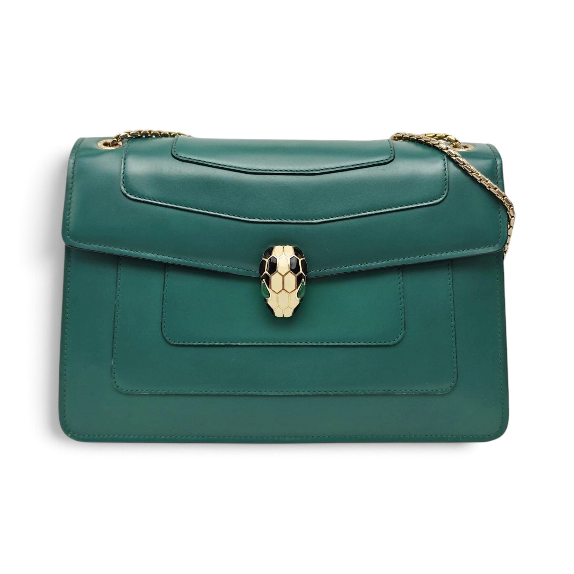 Serpenti leather handbag