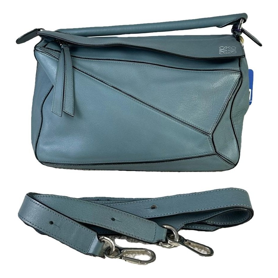 Puzzle leather handbag
