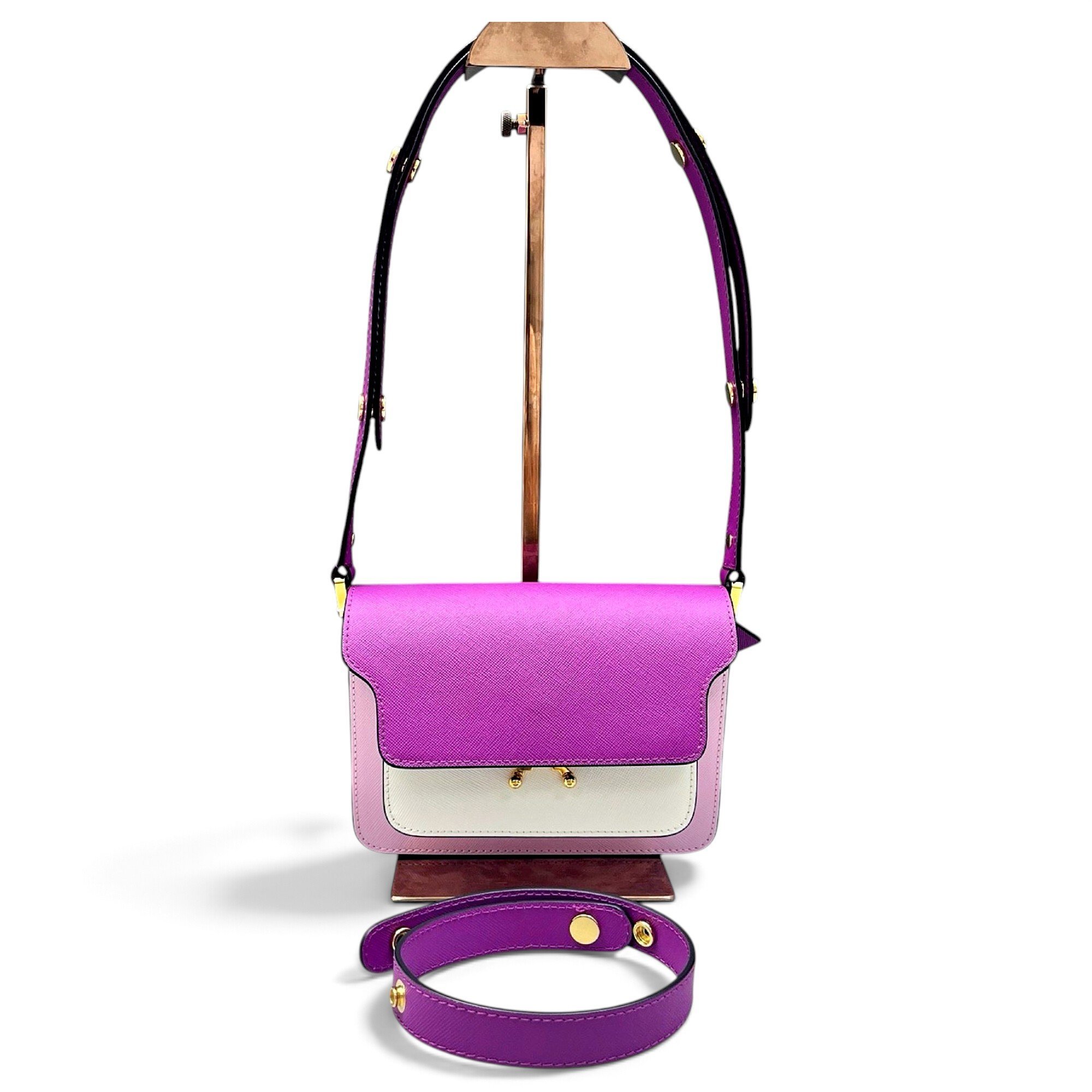 Marni Trunk leather crossbody bag