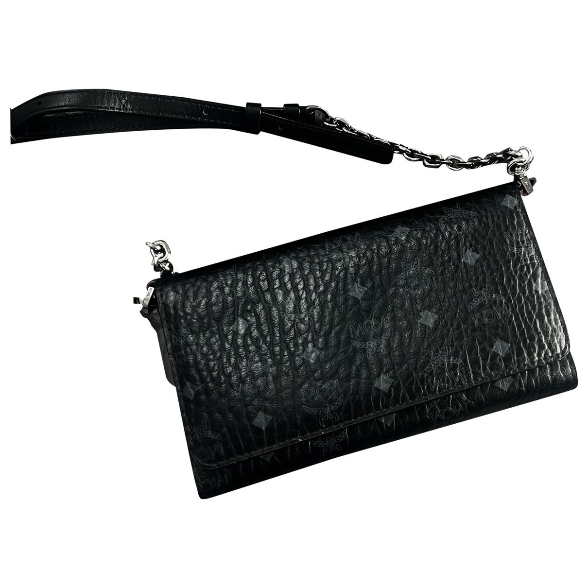 Leather clutch bag