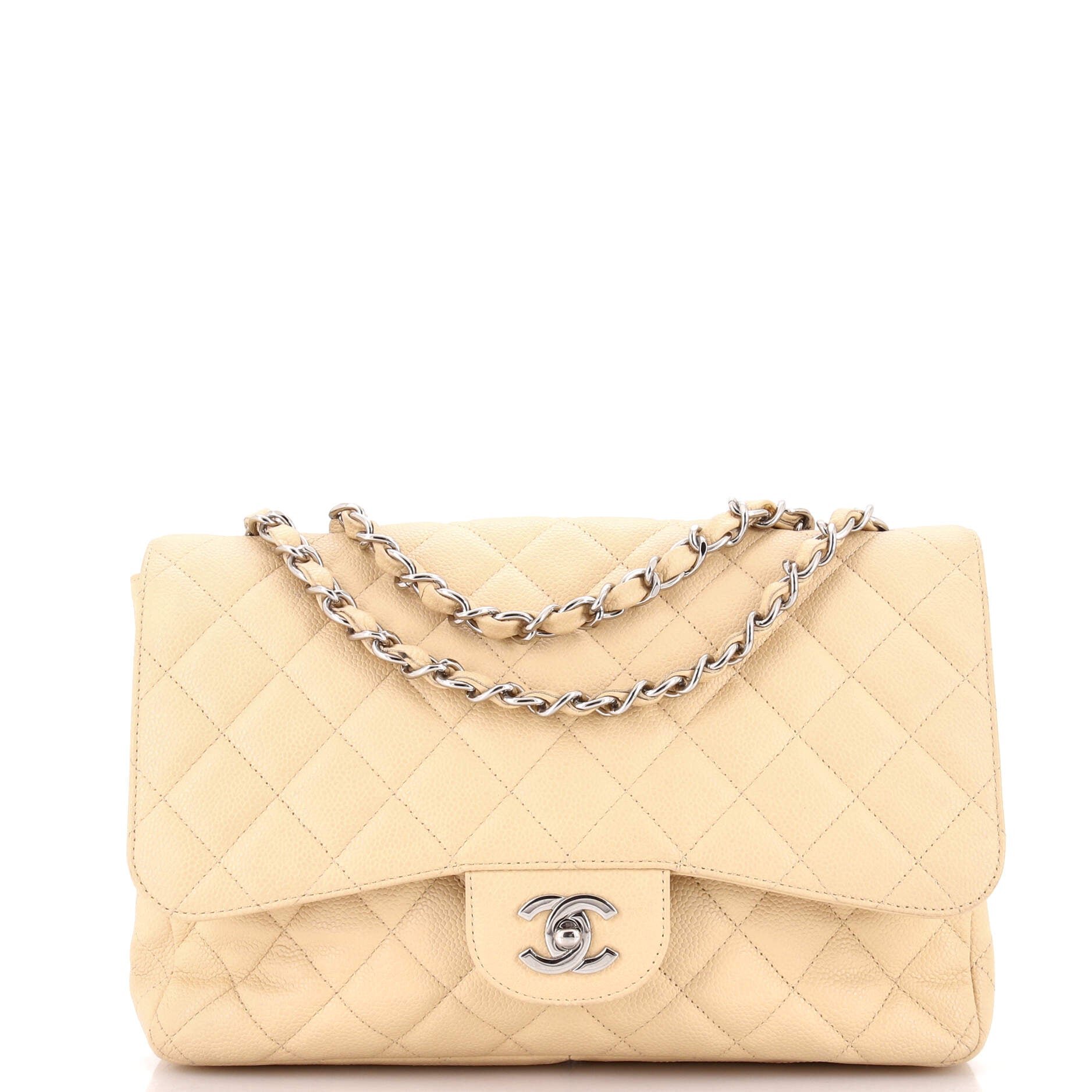 Classic Single Flap Bag Quilted Caviar Jumbo