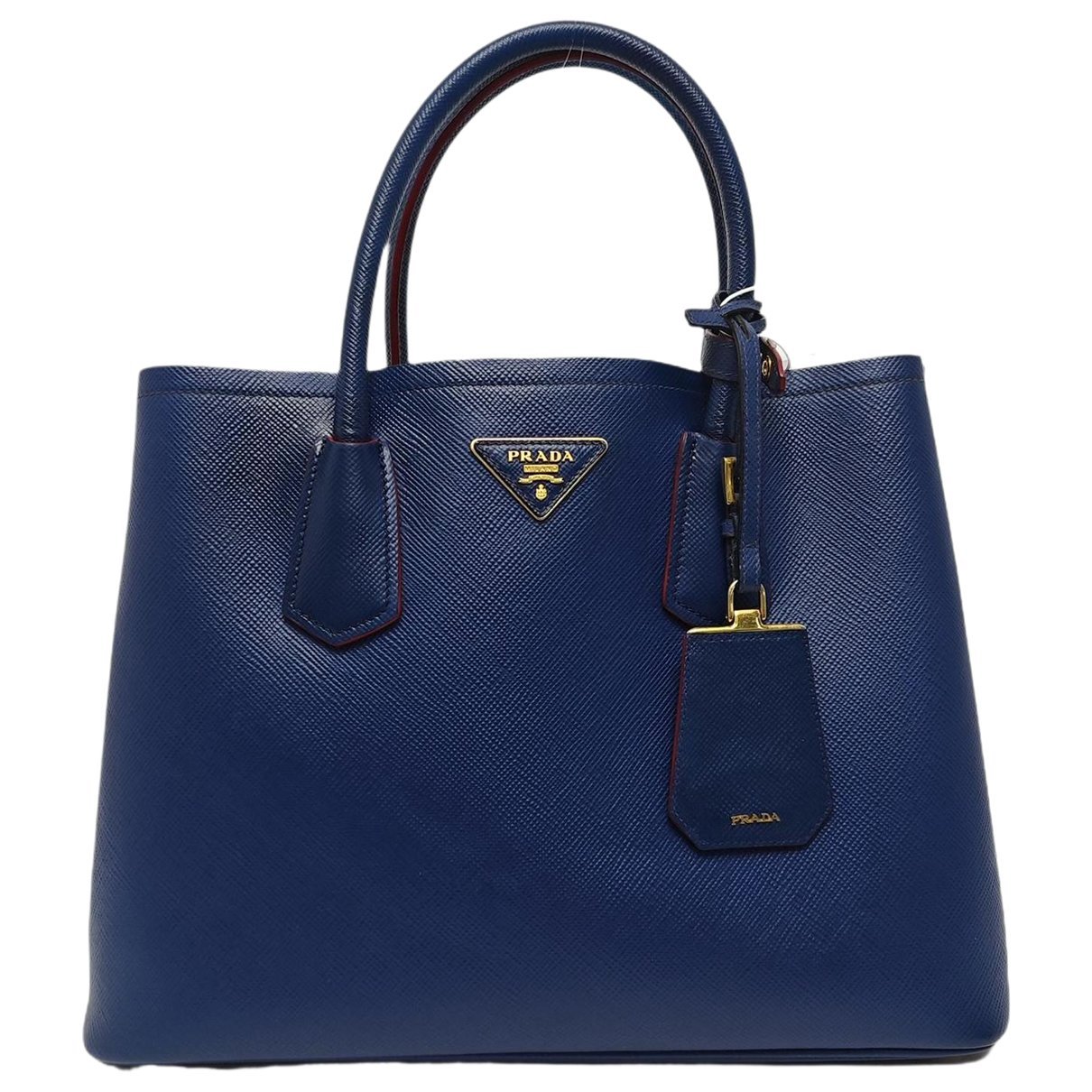 Double leather handbag