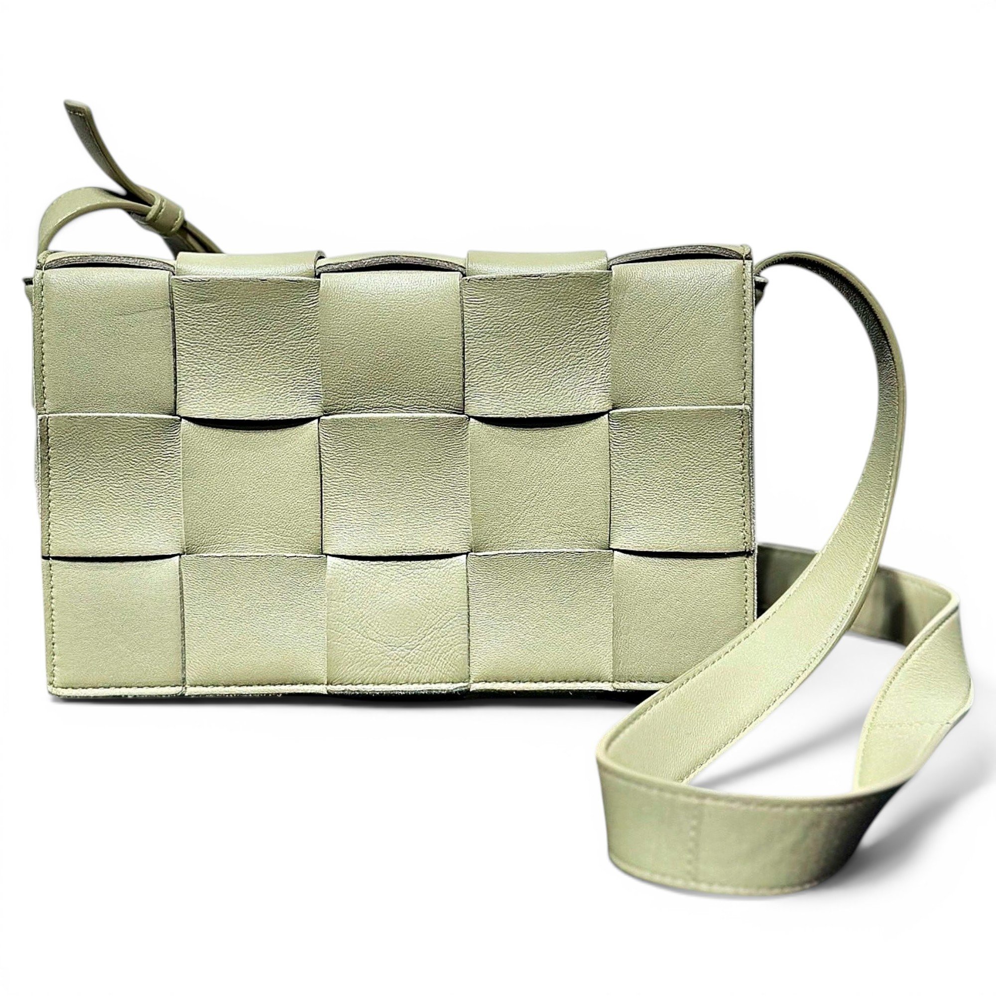 Cassette leather handbag