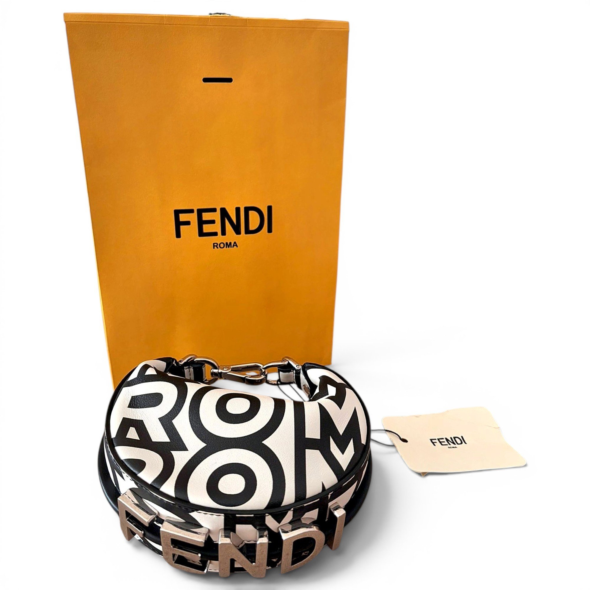 Fendigraphy leather handbag