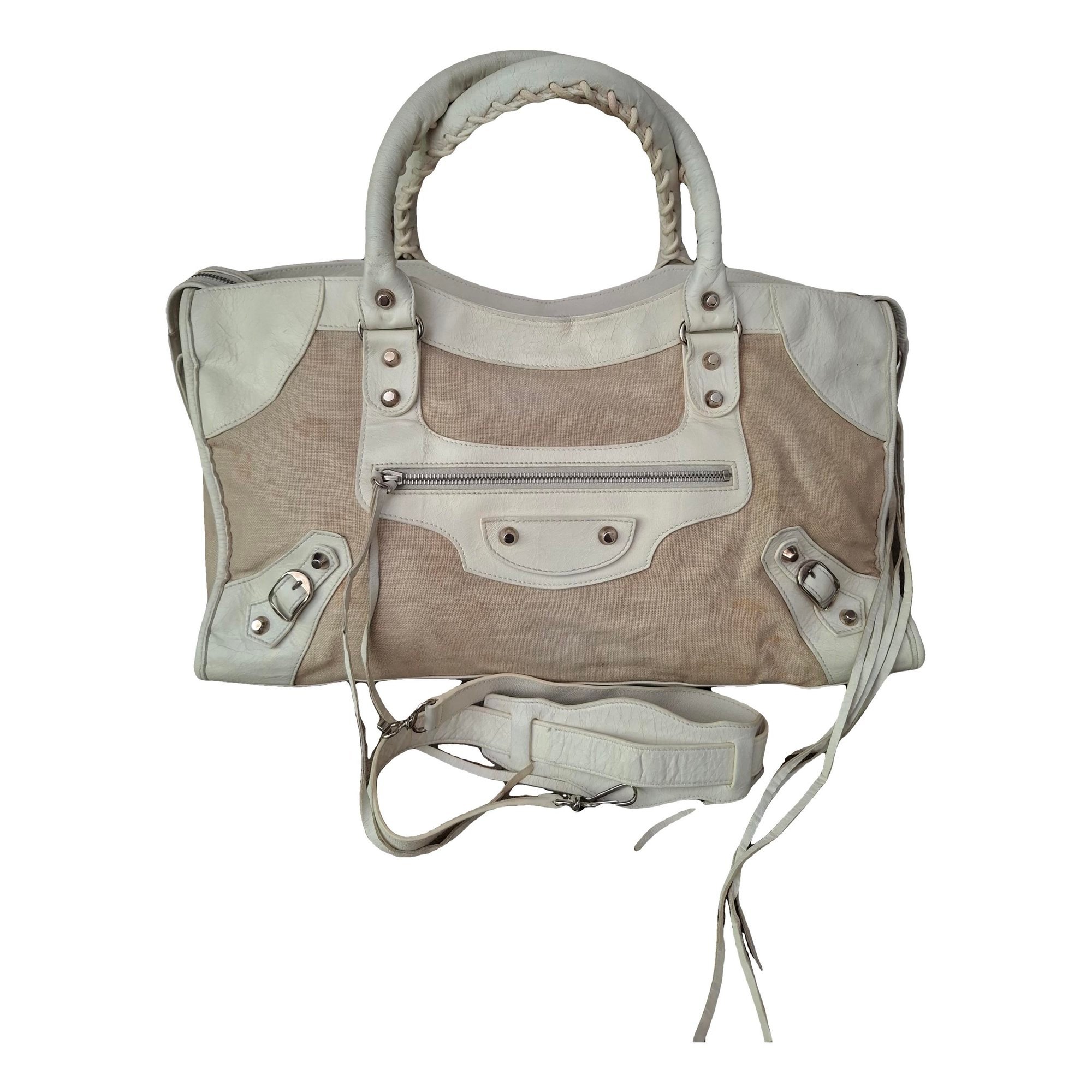 City leather handbag