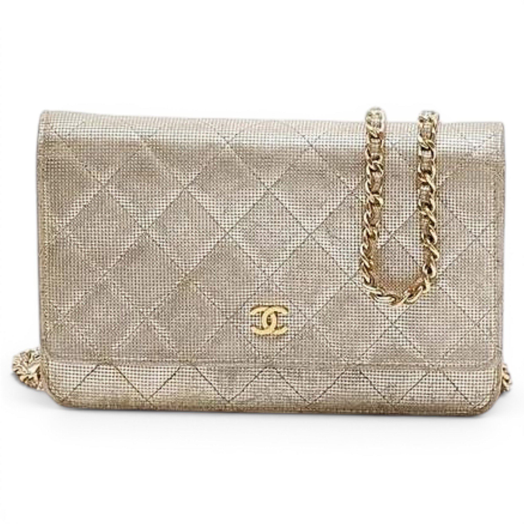 Wallet On Chain leather crossbody bag