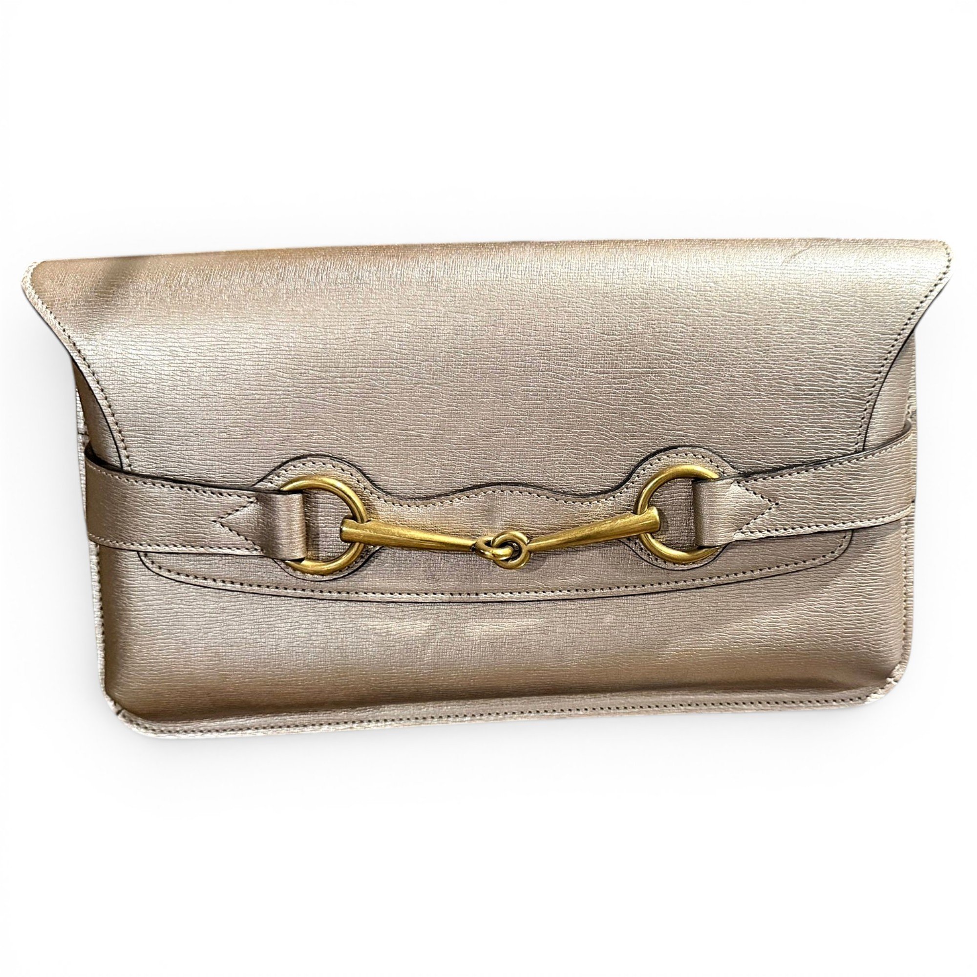 Leather clutch bag