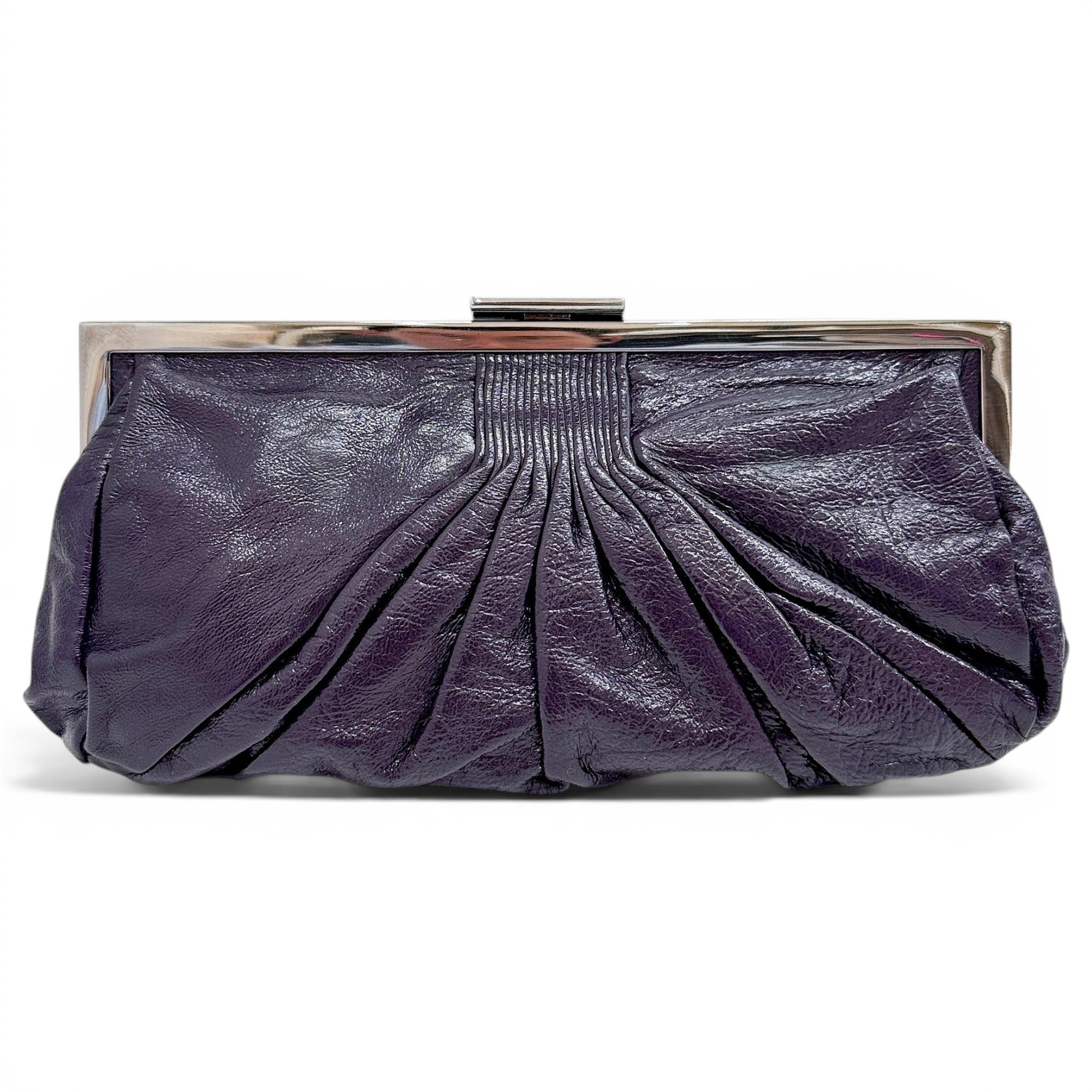 Leather clutch bag