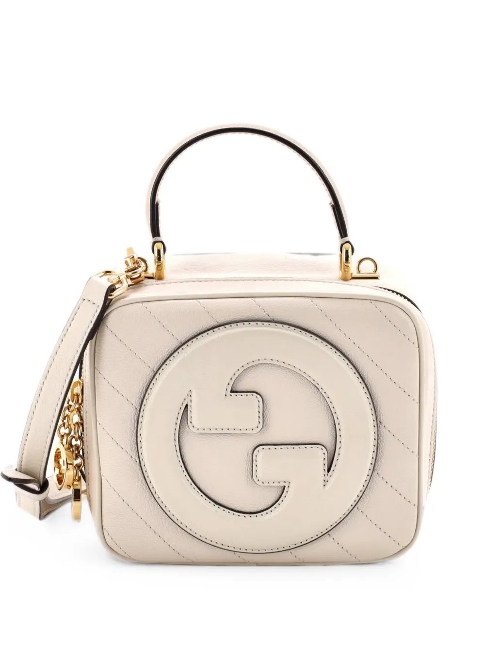 Blondie NM Top Handle Shoulder Bag Diagonal Quilted Leather satchel