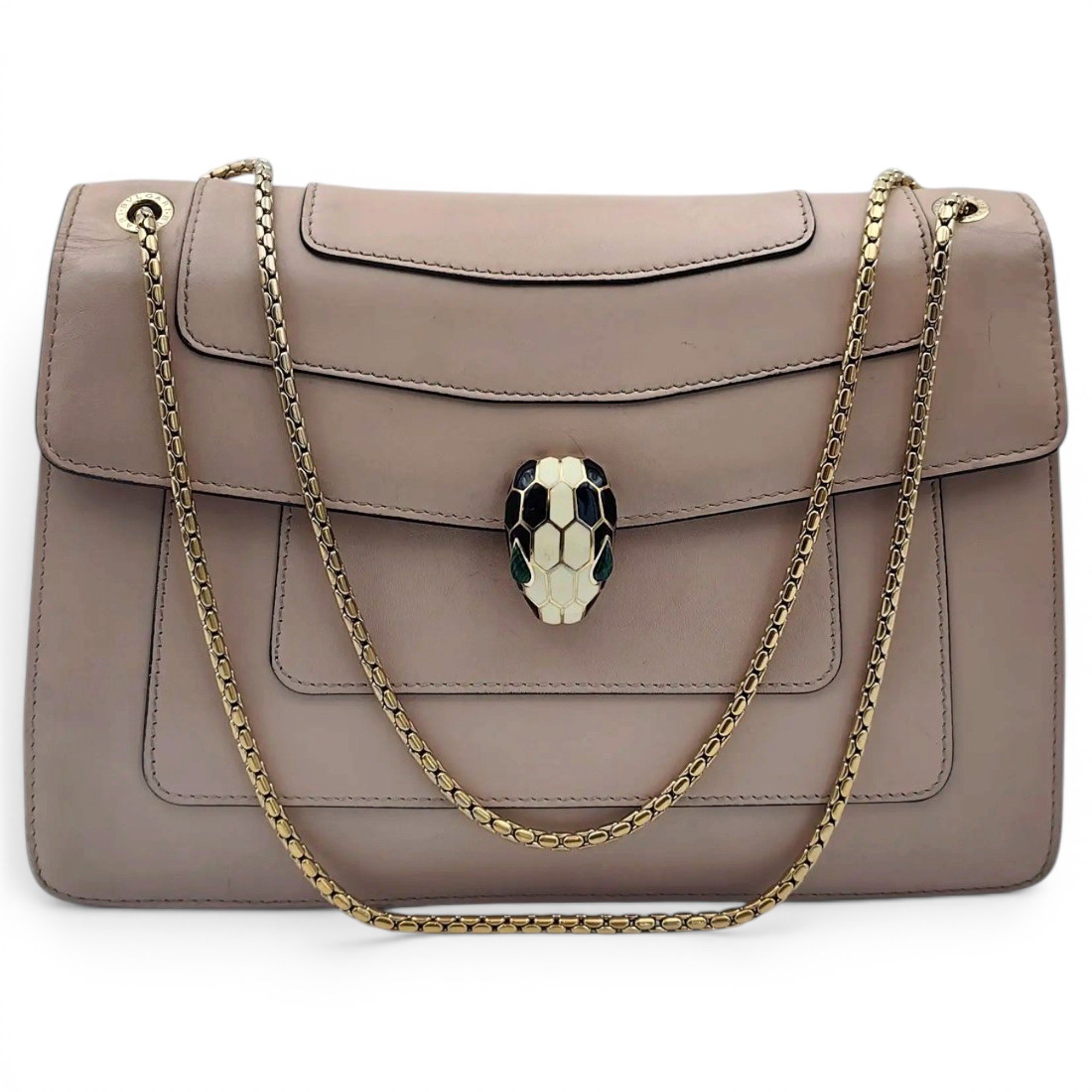 Serpenti leather handbag
