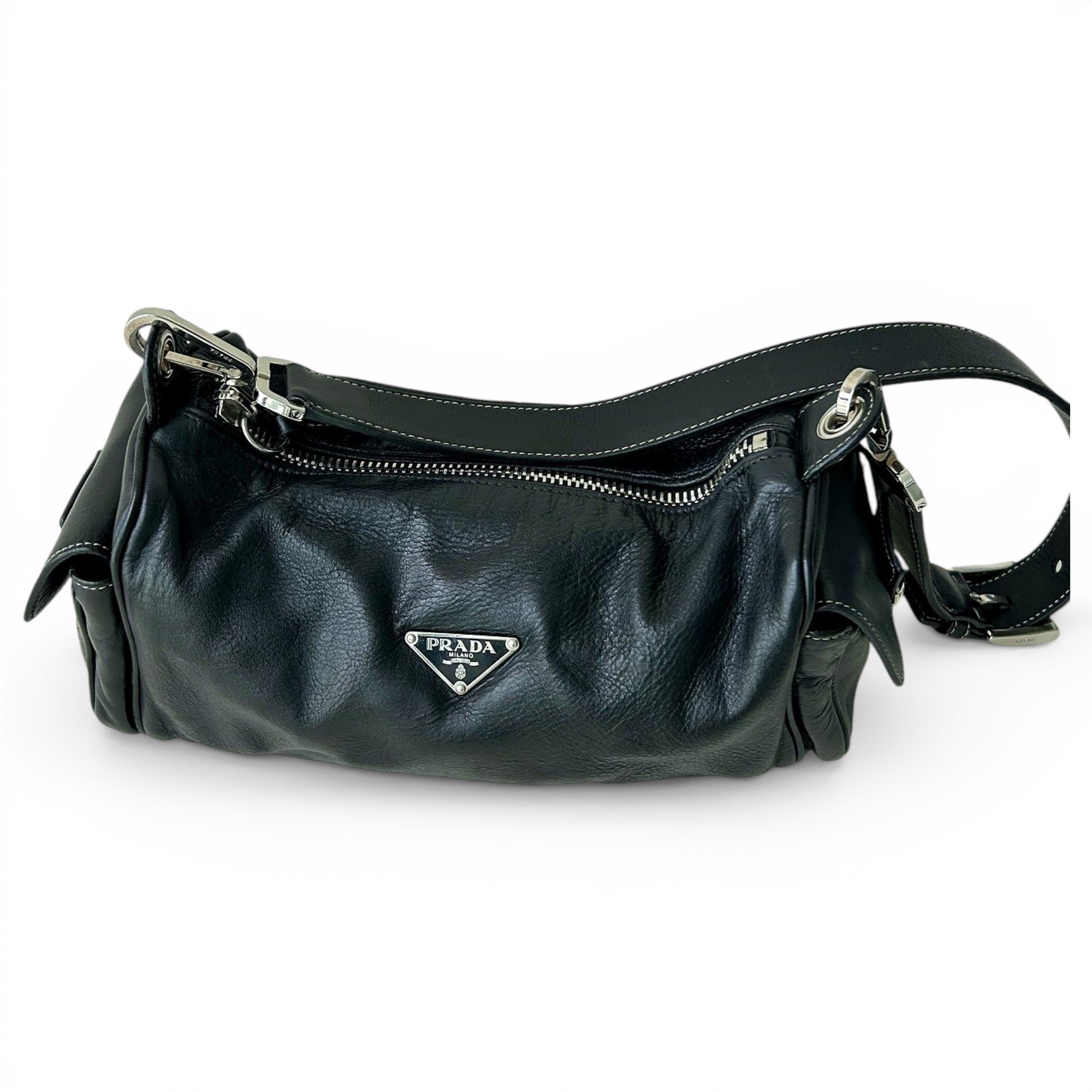 Leather bowling bag