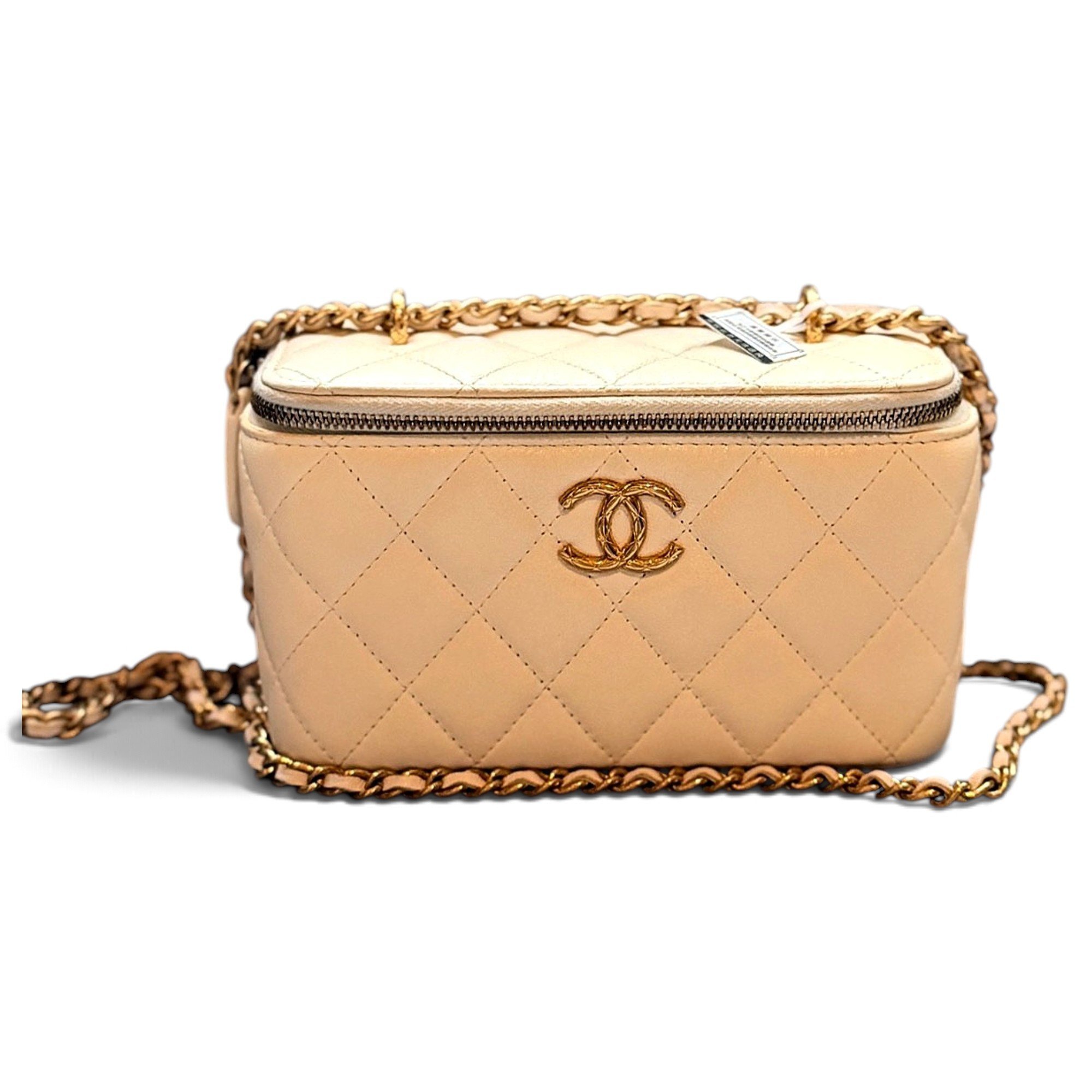 Vanity leather handbag