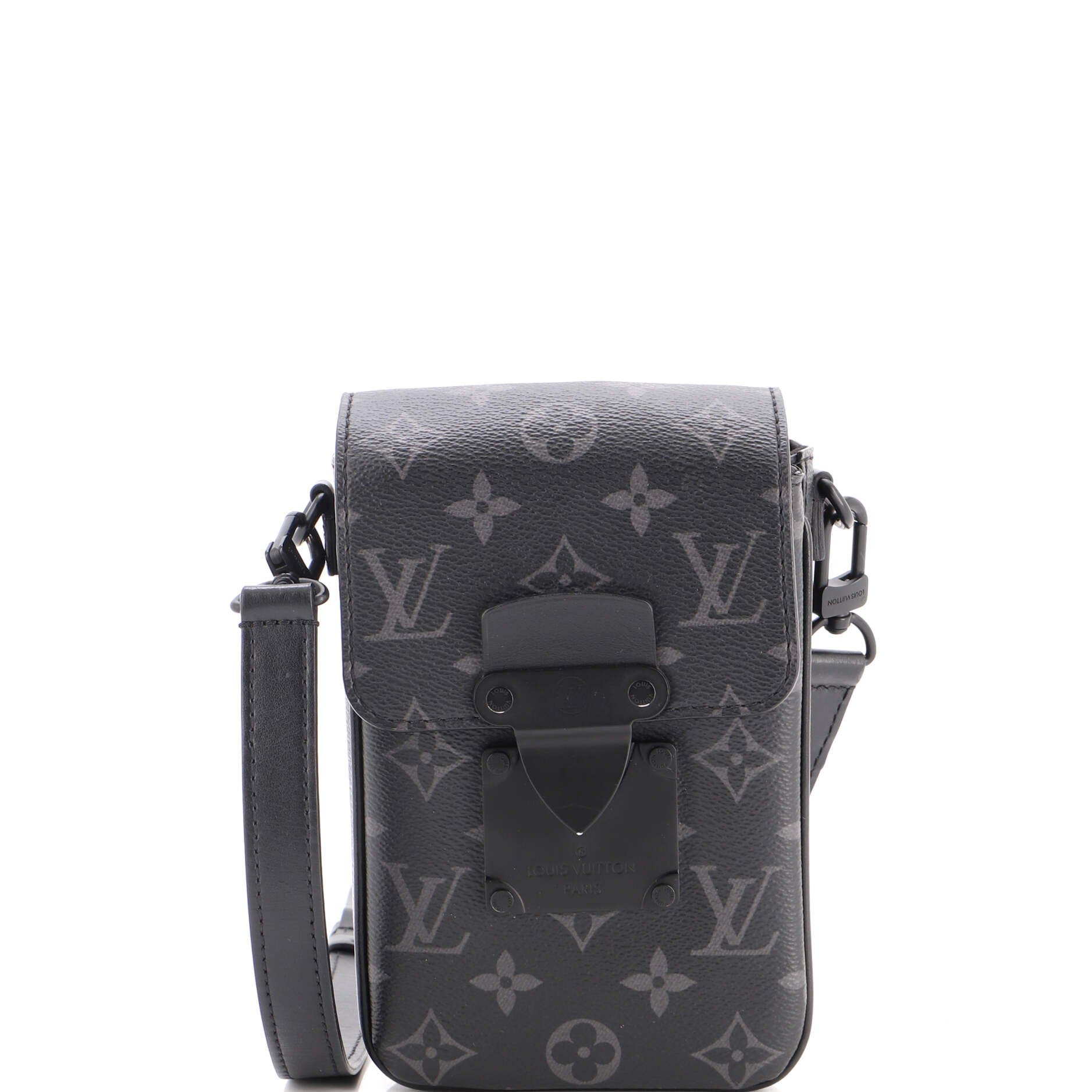 S Lock Vertical Wearable Wallet Monogram Eclipse Canvas