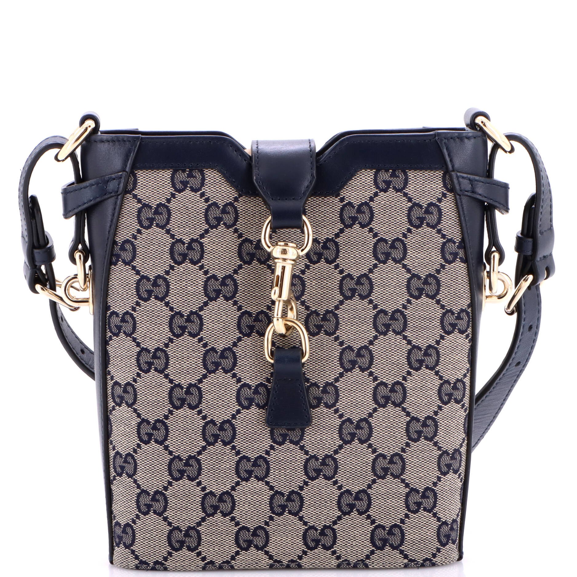 Bucket Bag GG Canvas with Leather Mini