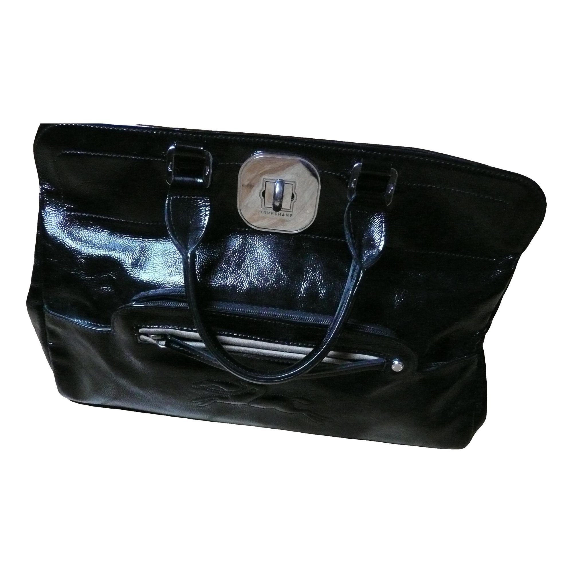Patent leather handbag