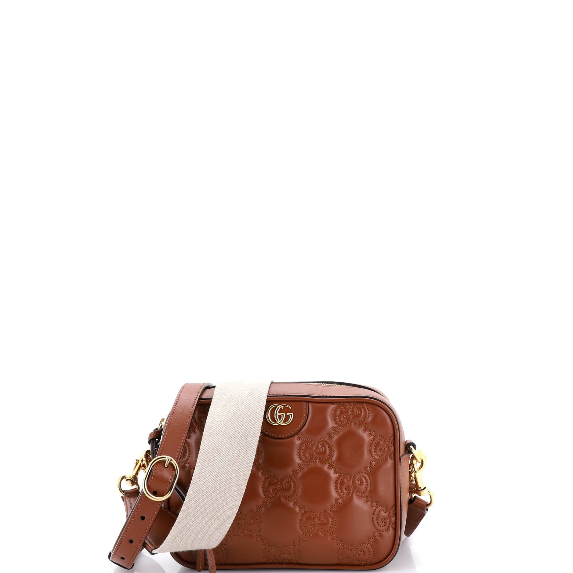 Gucci Zip Camera Bag GG Matelasse Leather Small