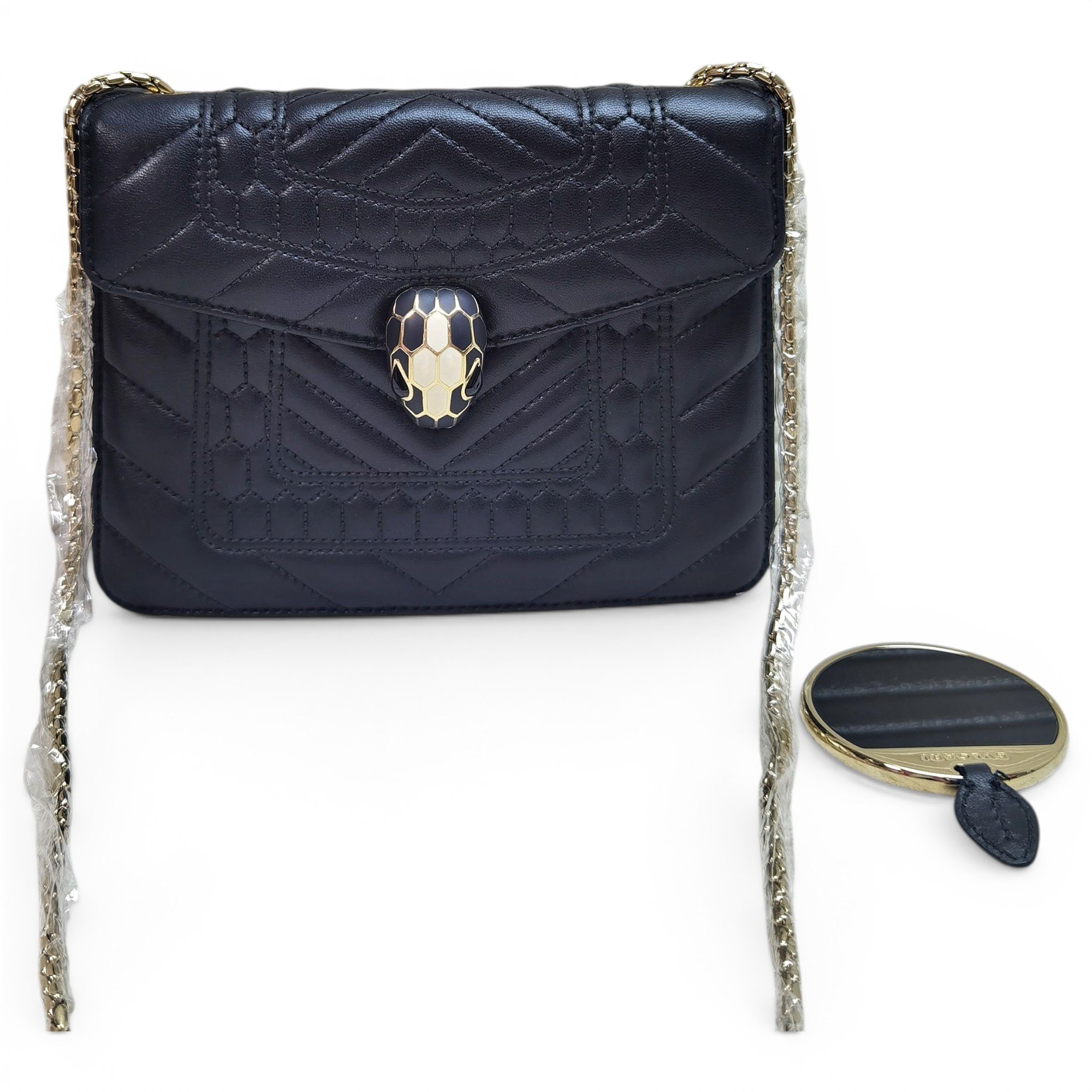 Serpenti leather handbag