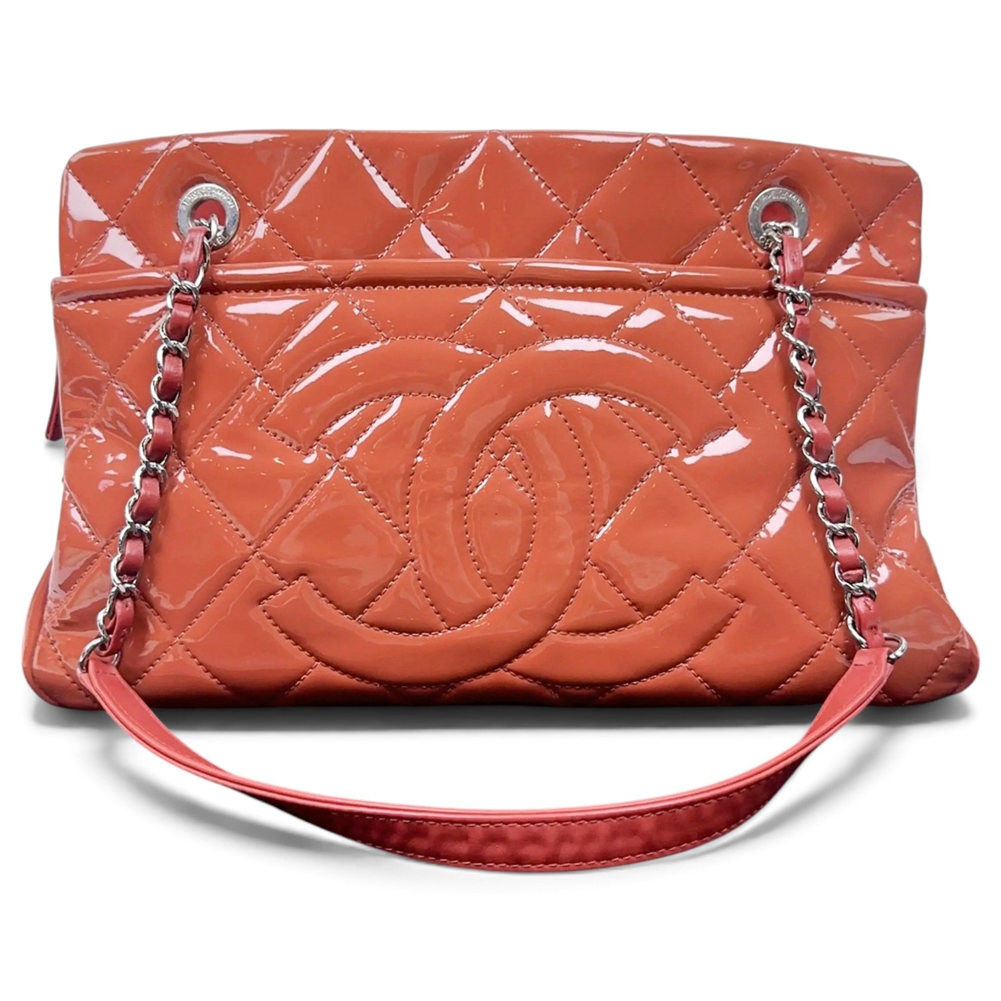 Patent leather handbag