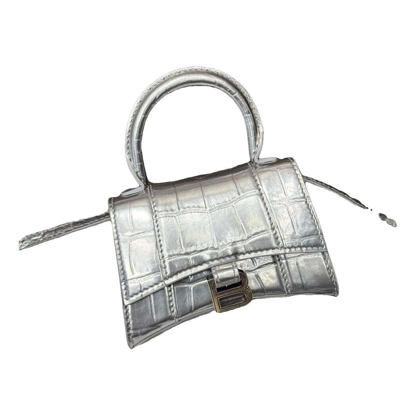 Hourglass leather crossbody bag