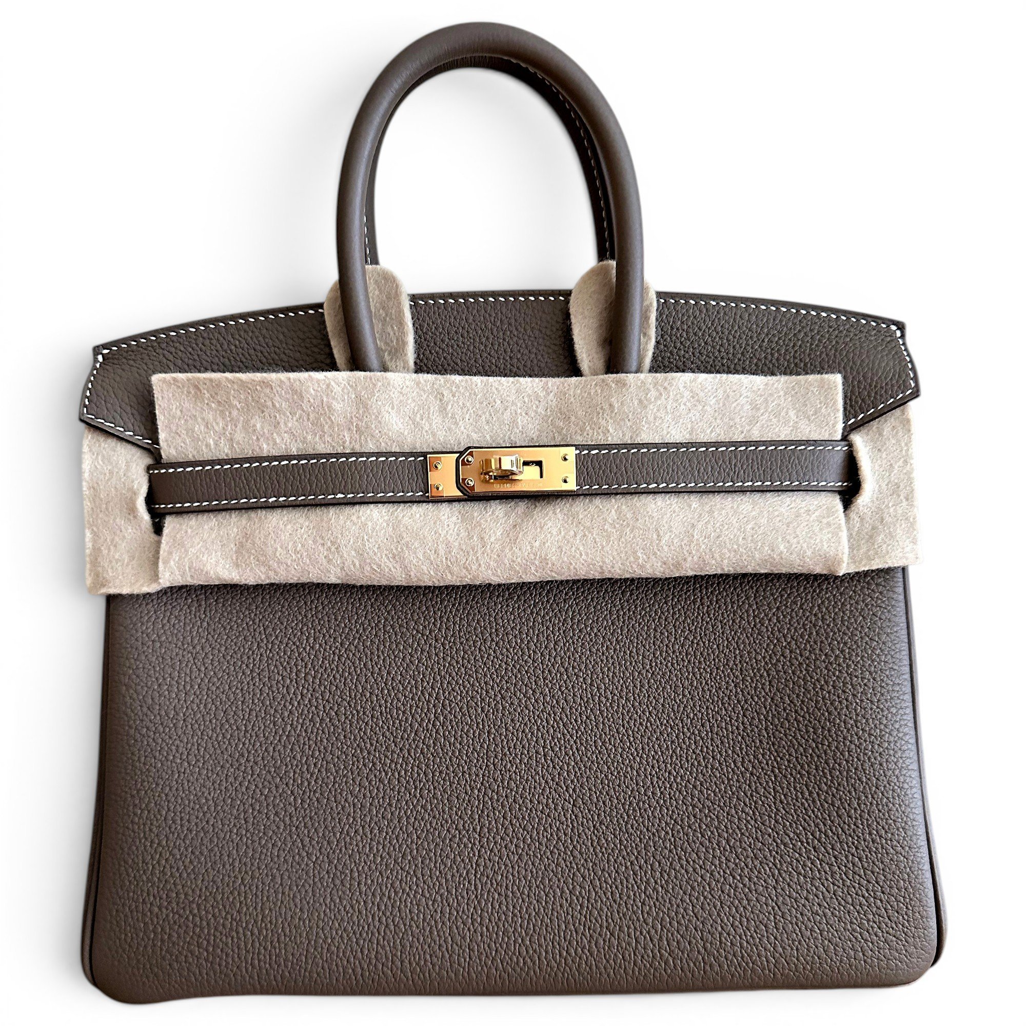 Birkin 25 leather handbag