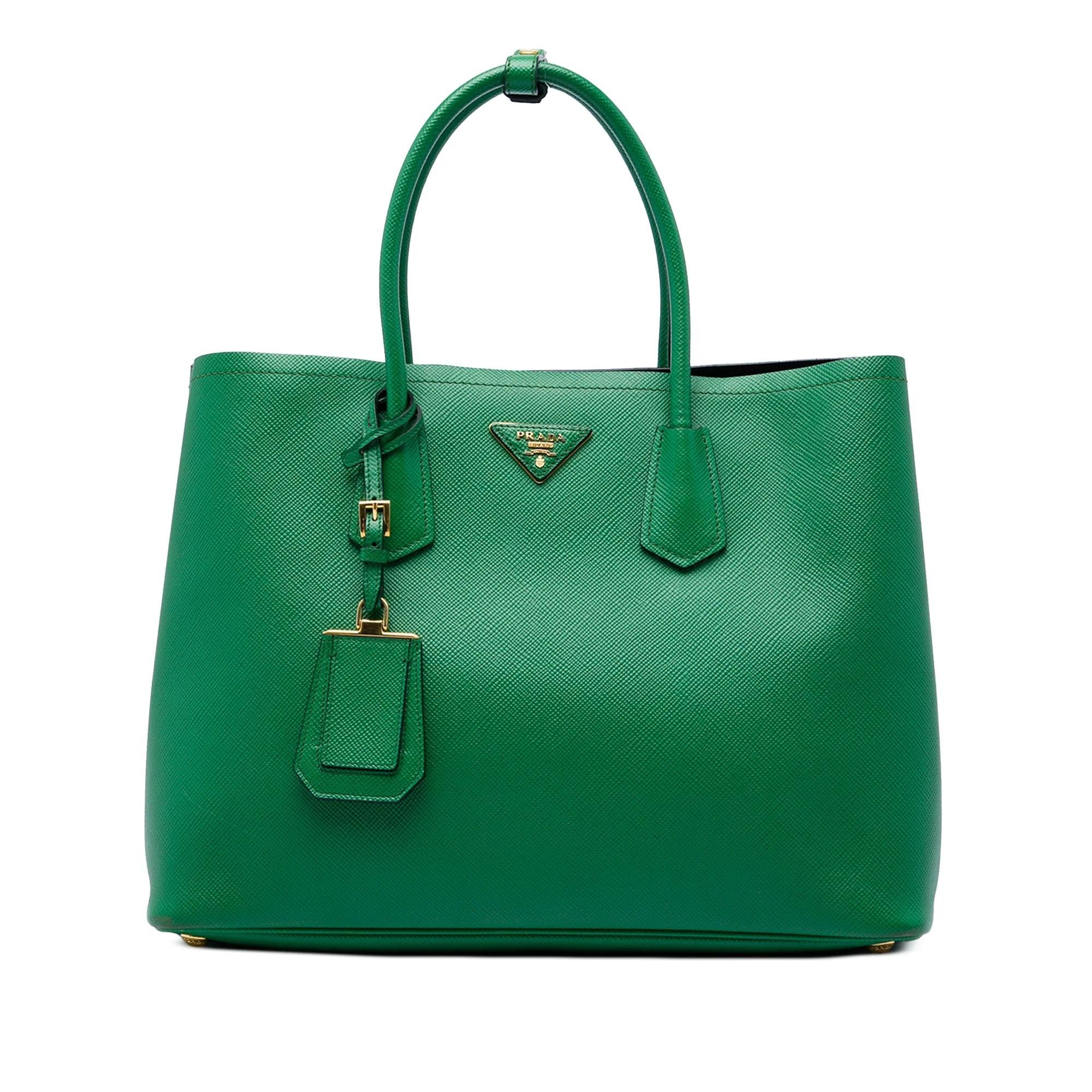 Double leather satchel