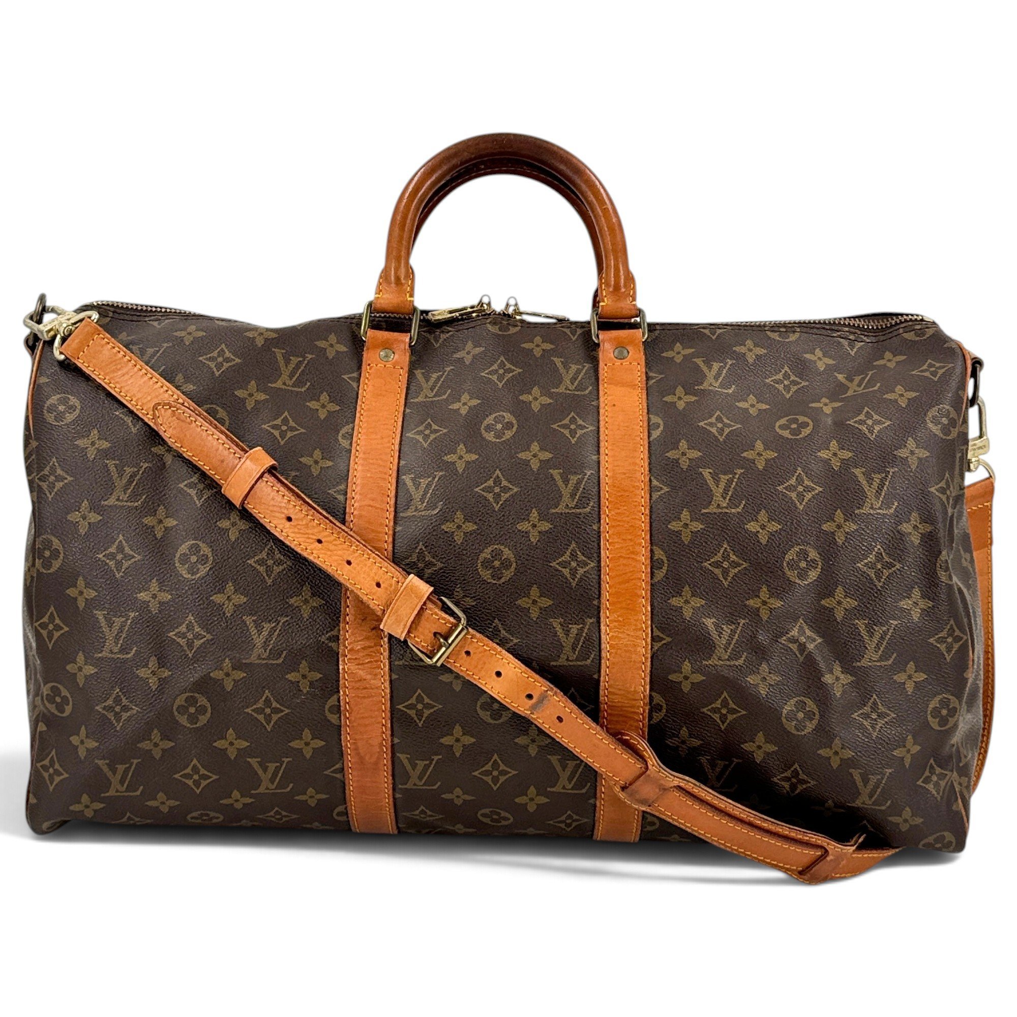Keepall leather travel bag