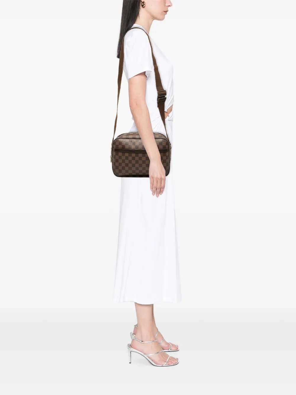 2009 Damier Ebene Reporter PM crossbody bag