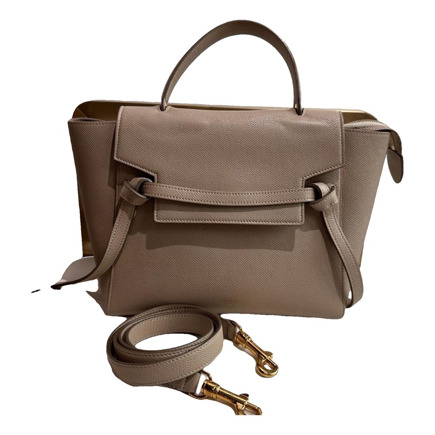 Belt leather handbag