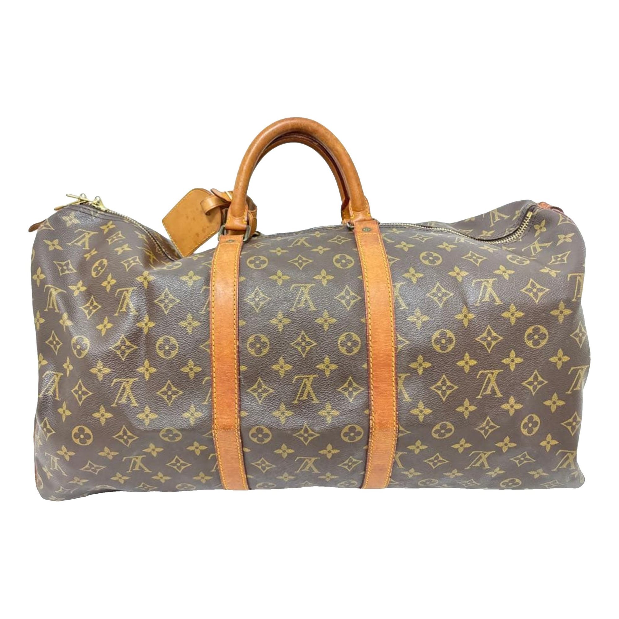 Keepall leather travel bag