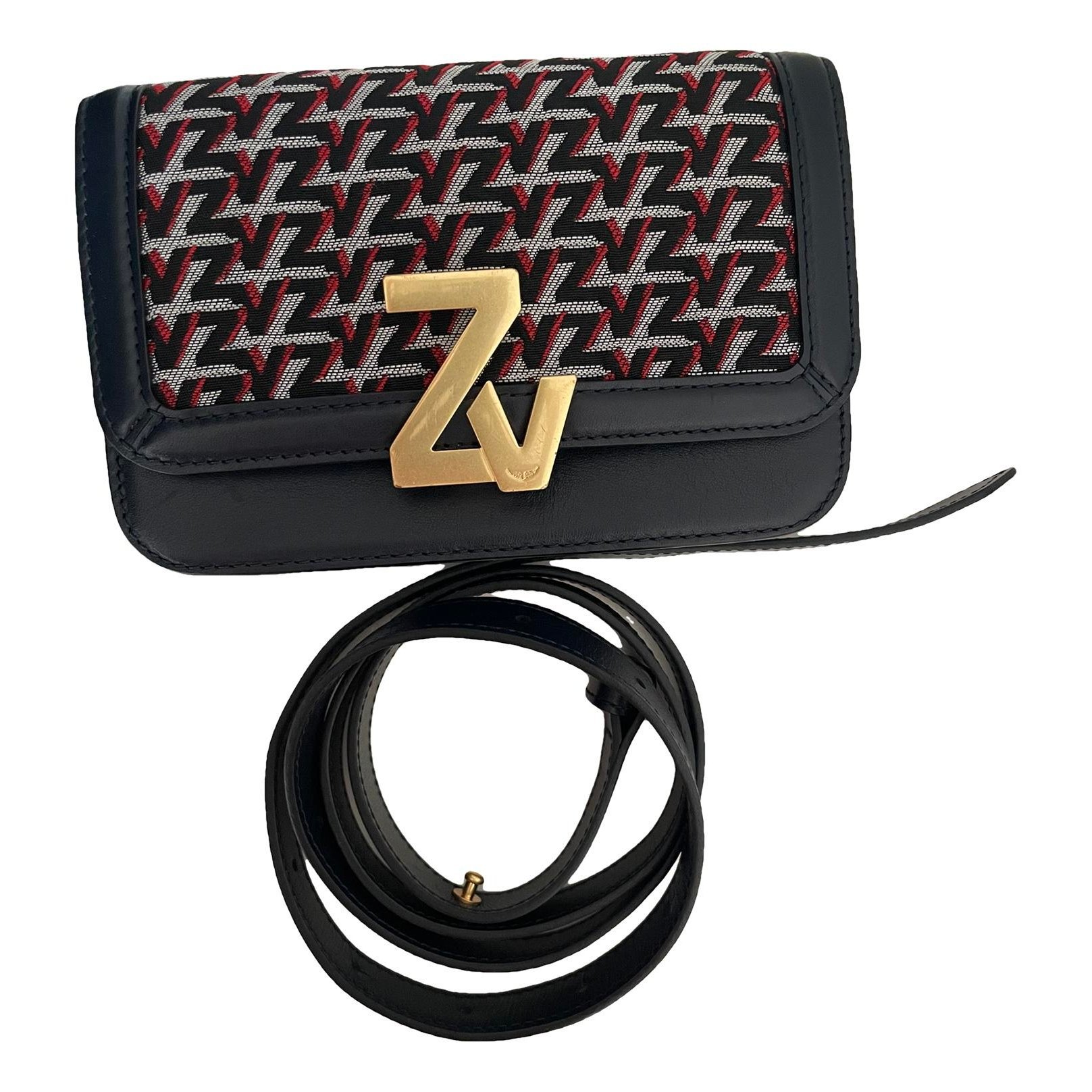 Leather clutch bag