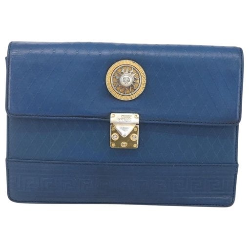Leather clutch bag