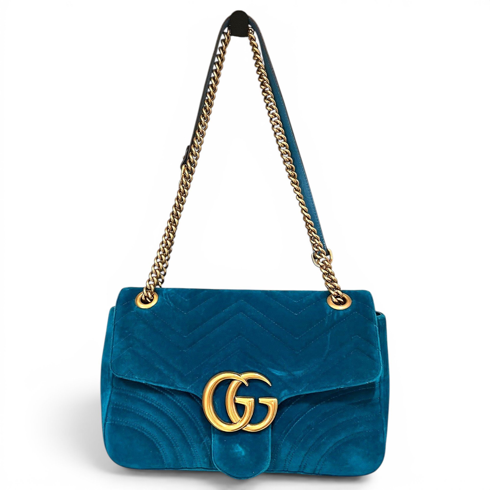 GG Marmont Flap velvet crossbody bag