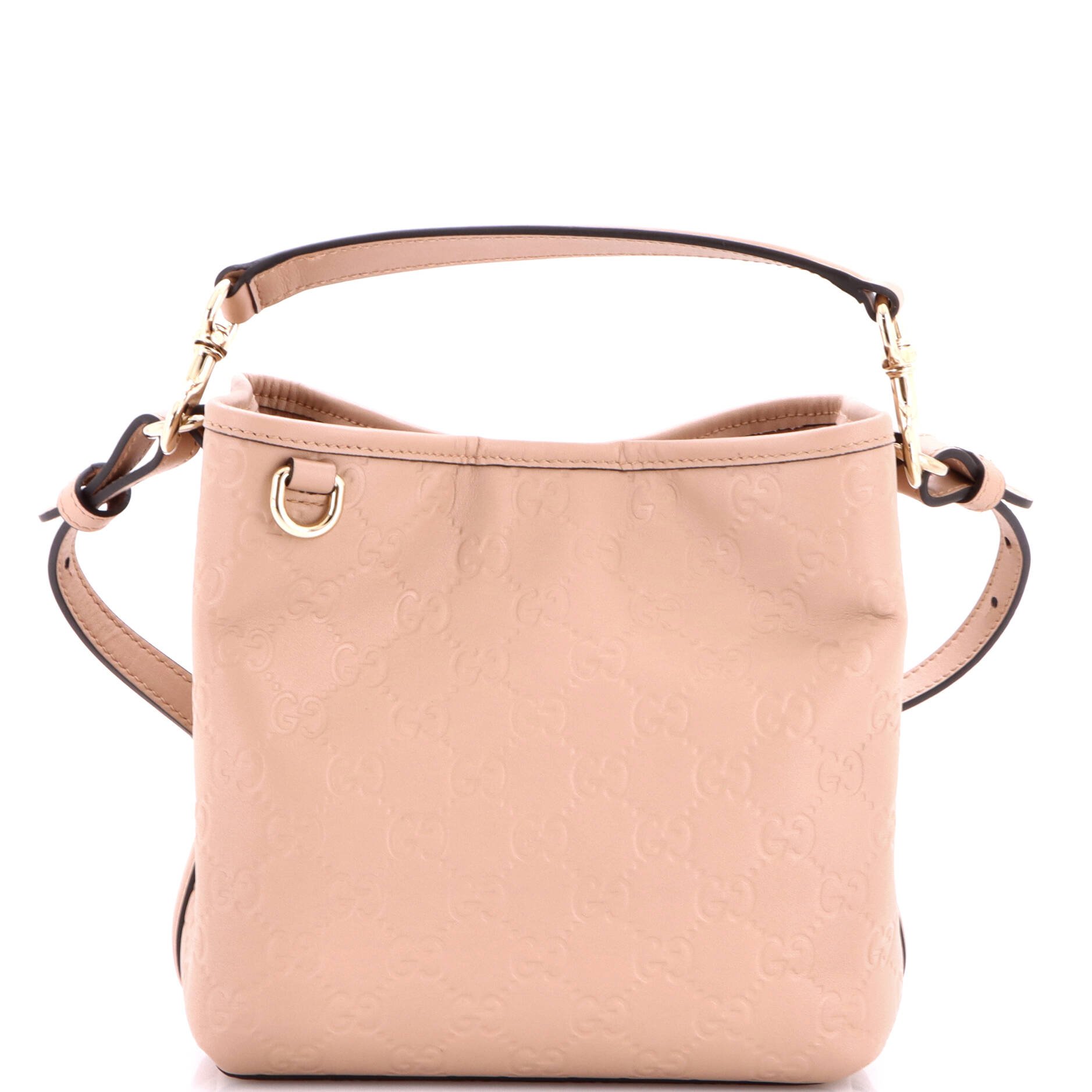 GG Emblem Bucket Bag GG Embossed Leather Small