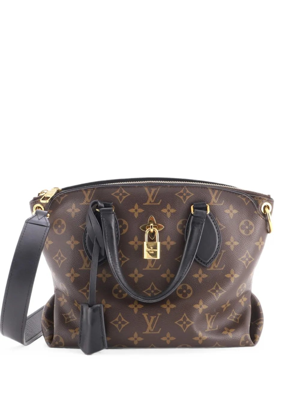 Flower Zipped Monogram Canvas PM tote bag