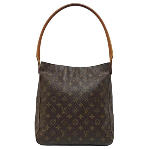 Looping leather handbag