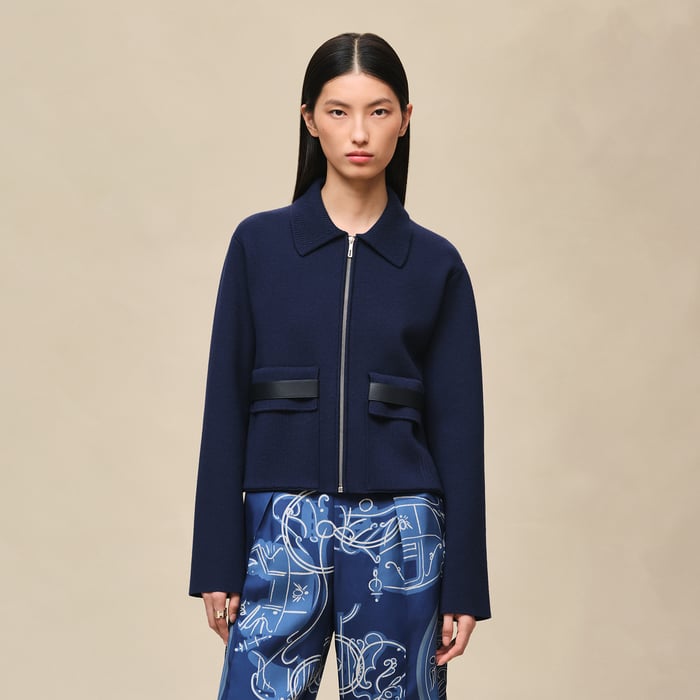 Bleu Outremer Jacket With Pockets