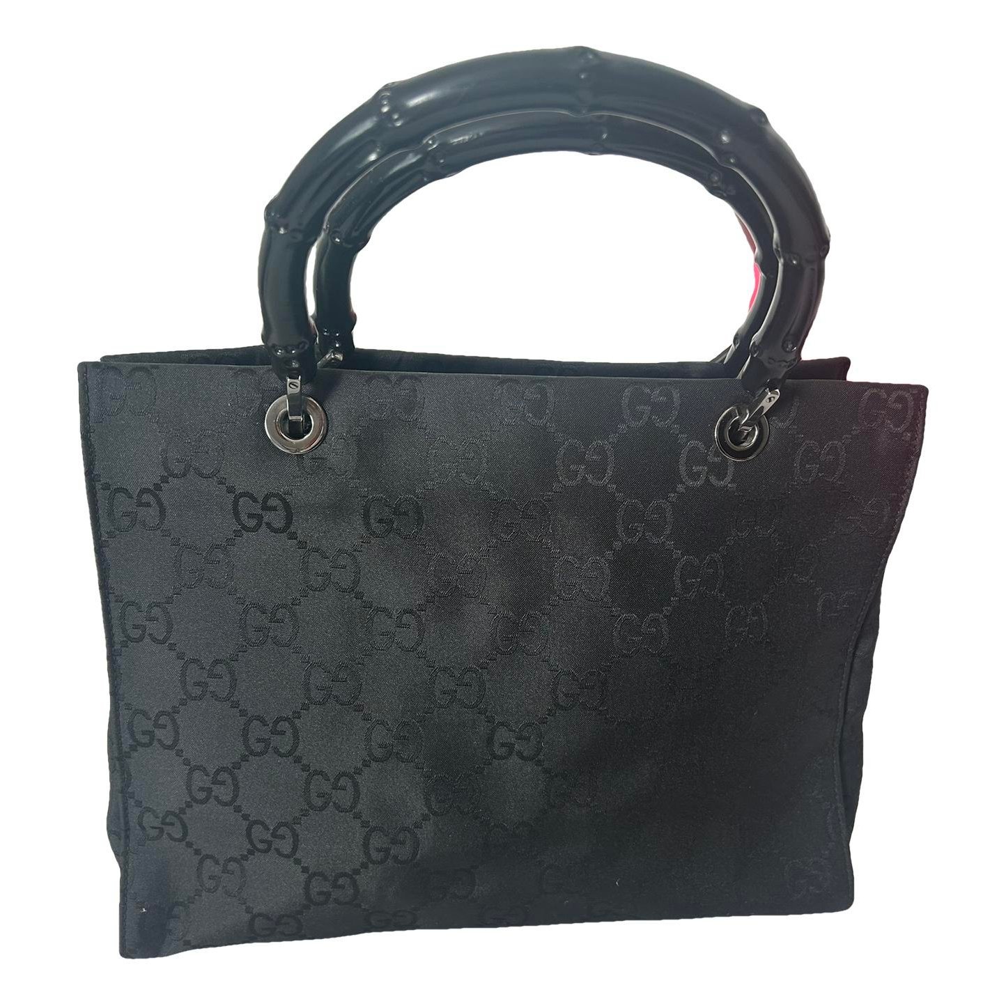 Vintage Bamboo vinyl handbag