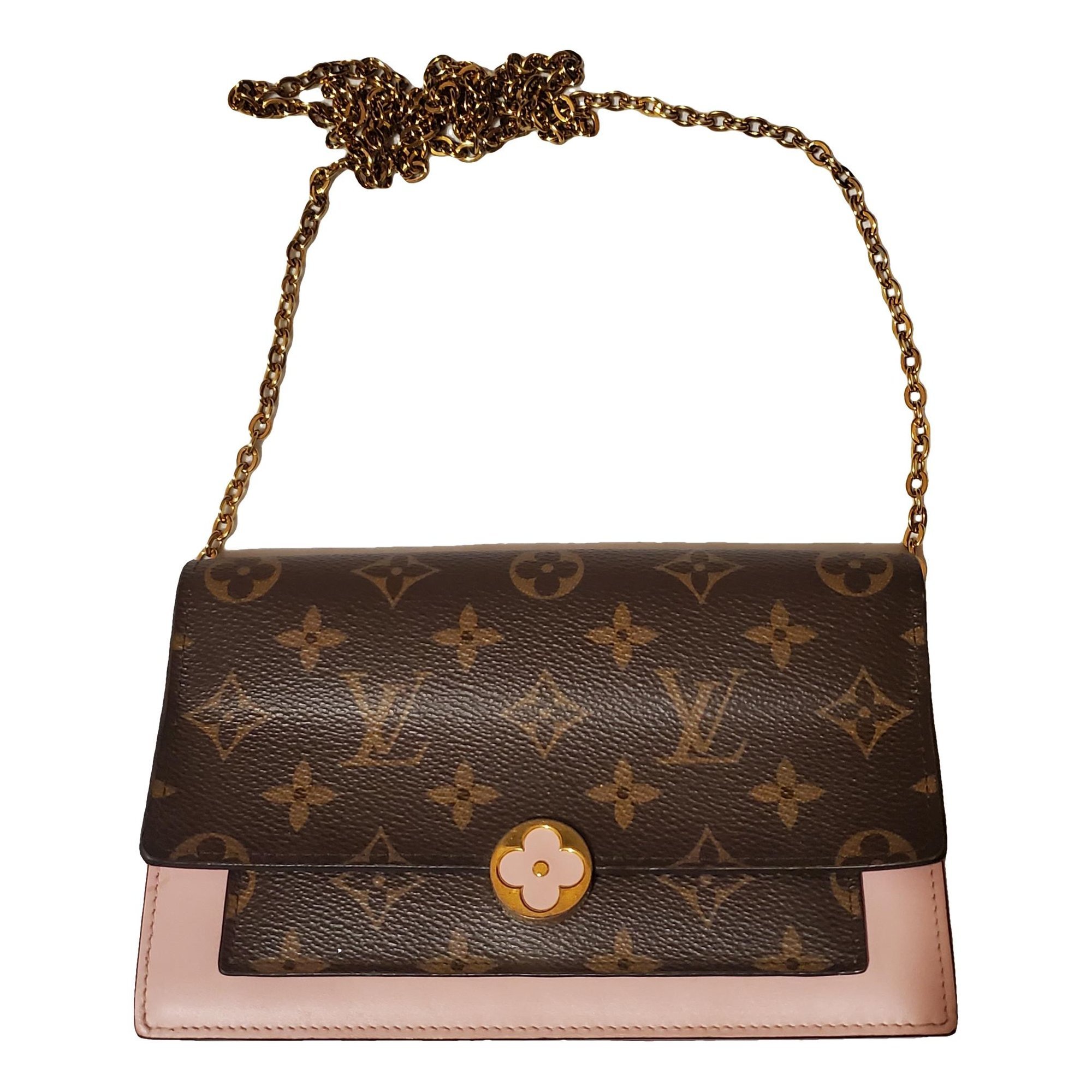 Flore chain leather crossbody bag